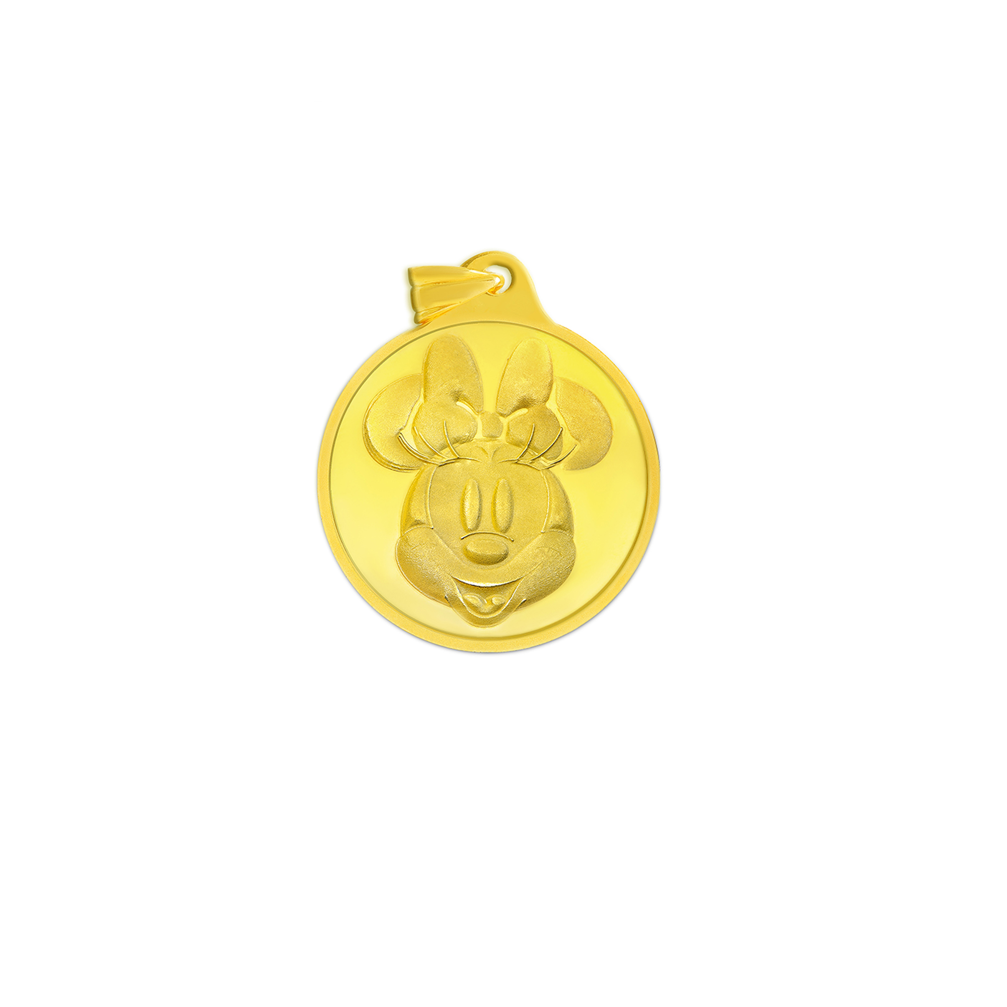 24K BTC Minnie Mouse Gold Coin Pendant