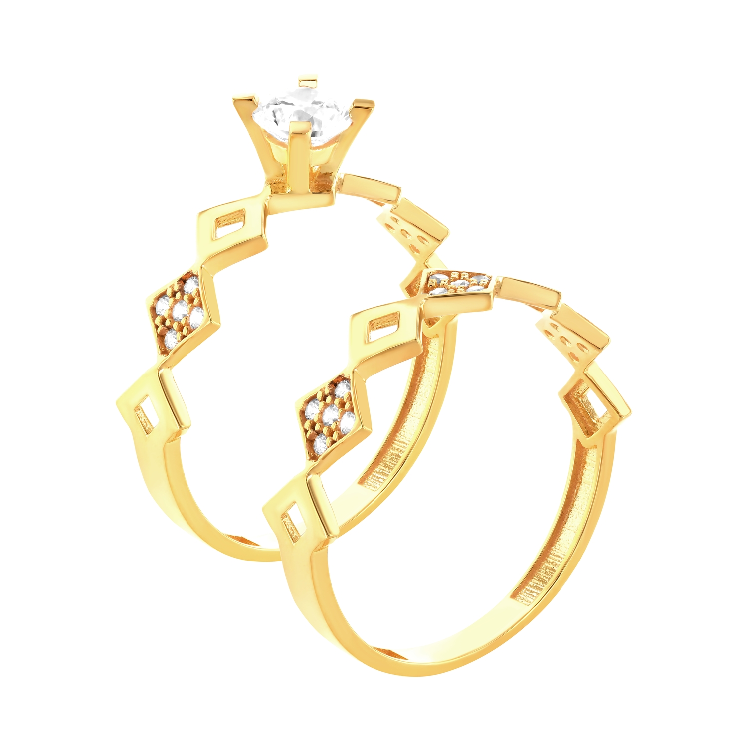 Vertex 21K Twins Gold Ring