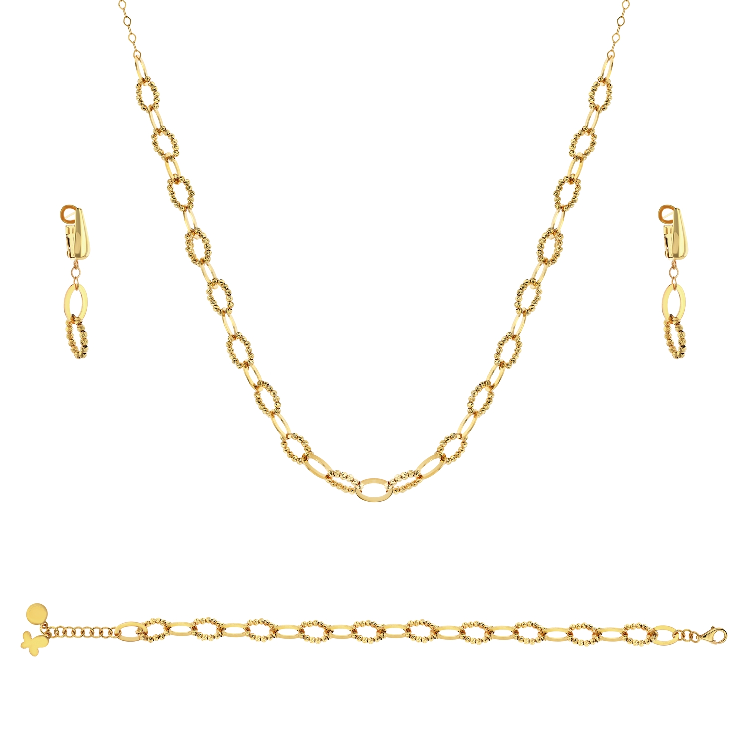 21K Orbit Chain Gold Set