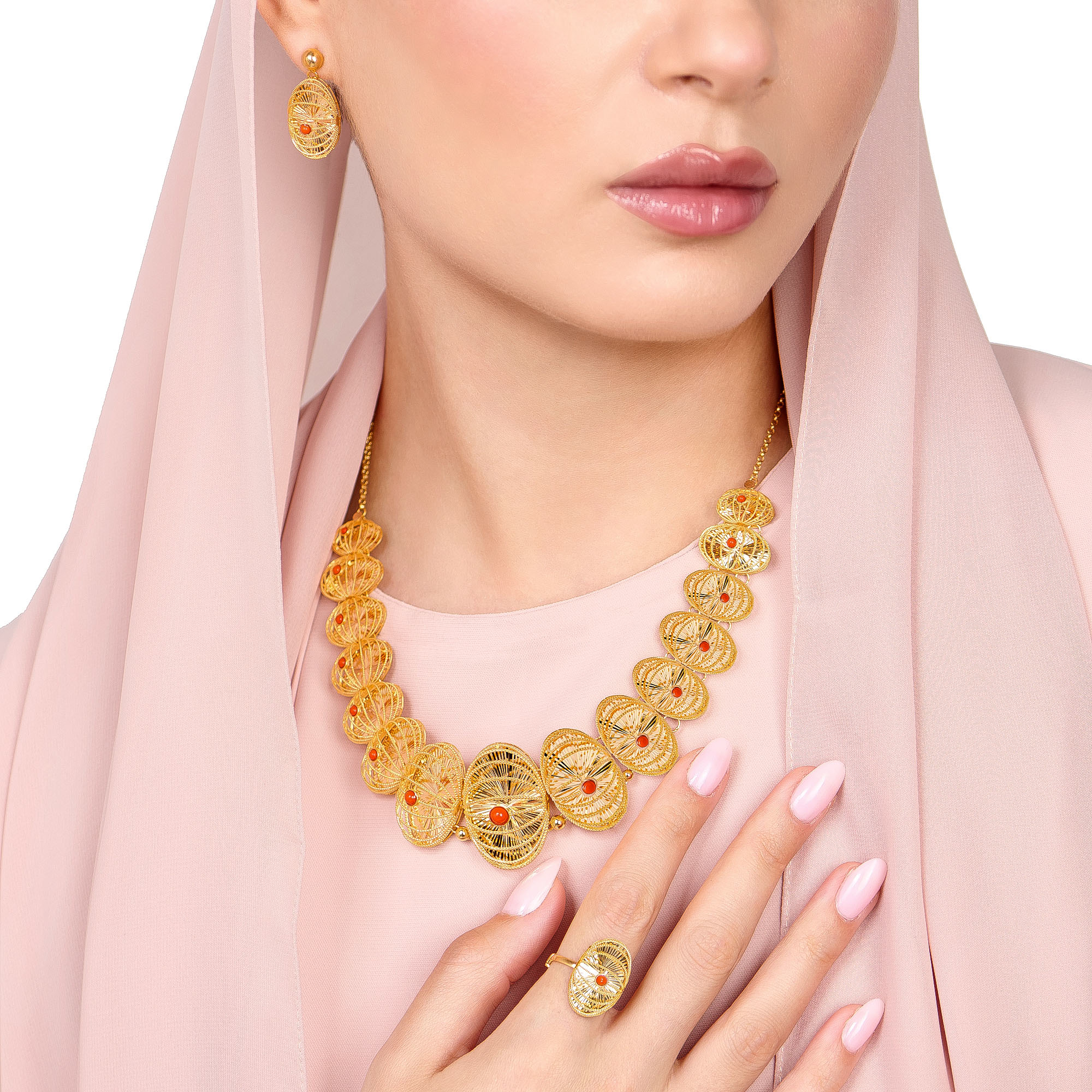 21K Traditional Gold Set from Infinity Collection