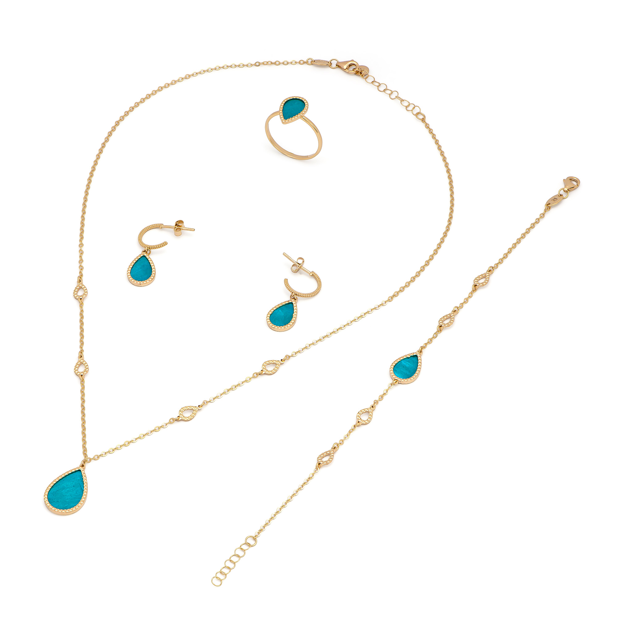 طقم بيلفاز من الذهب عيار 18 قيراط