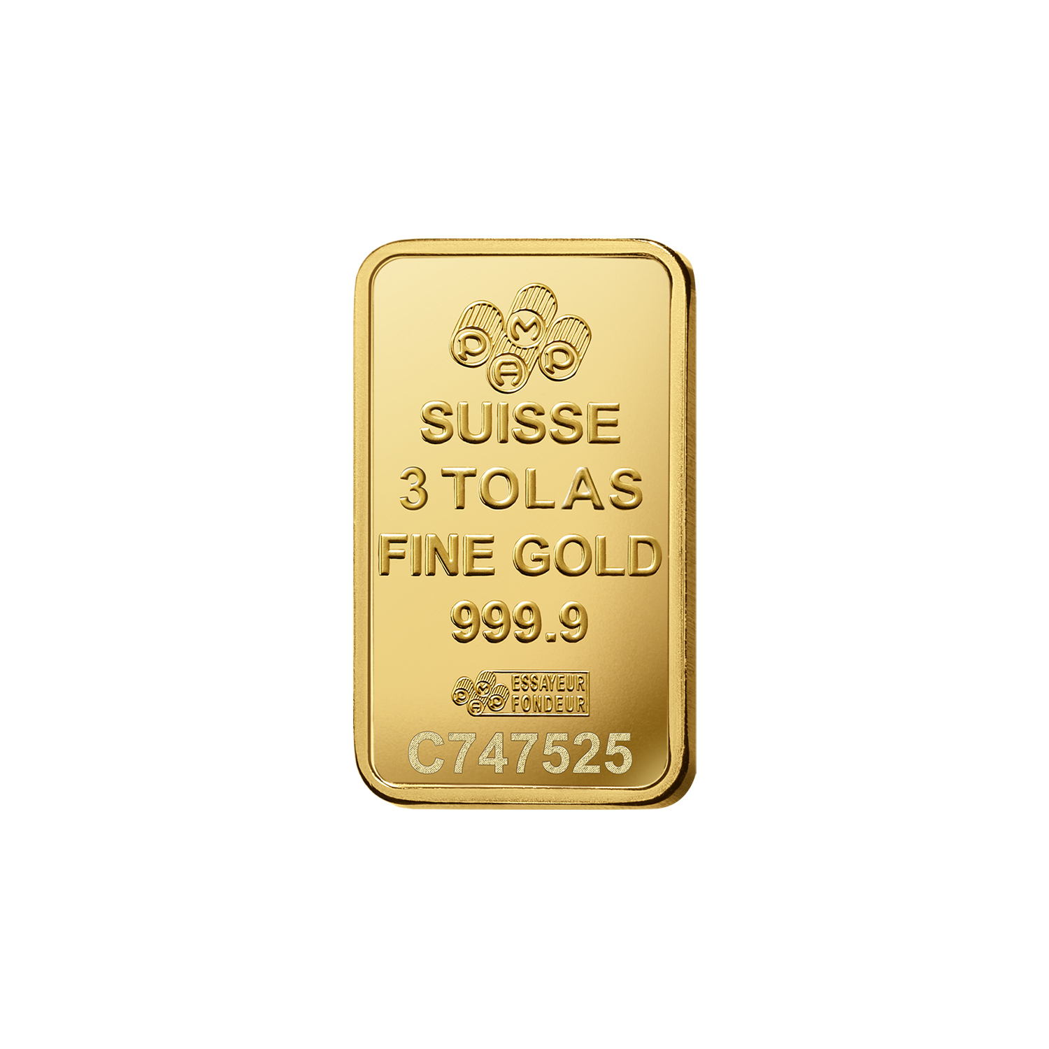 PAMP Fortuna 3 Tolas Gold Bar