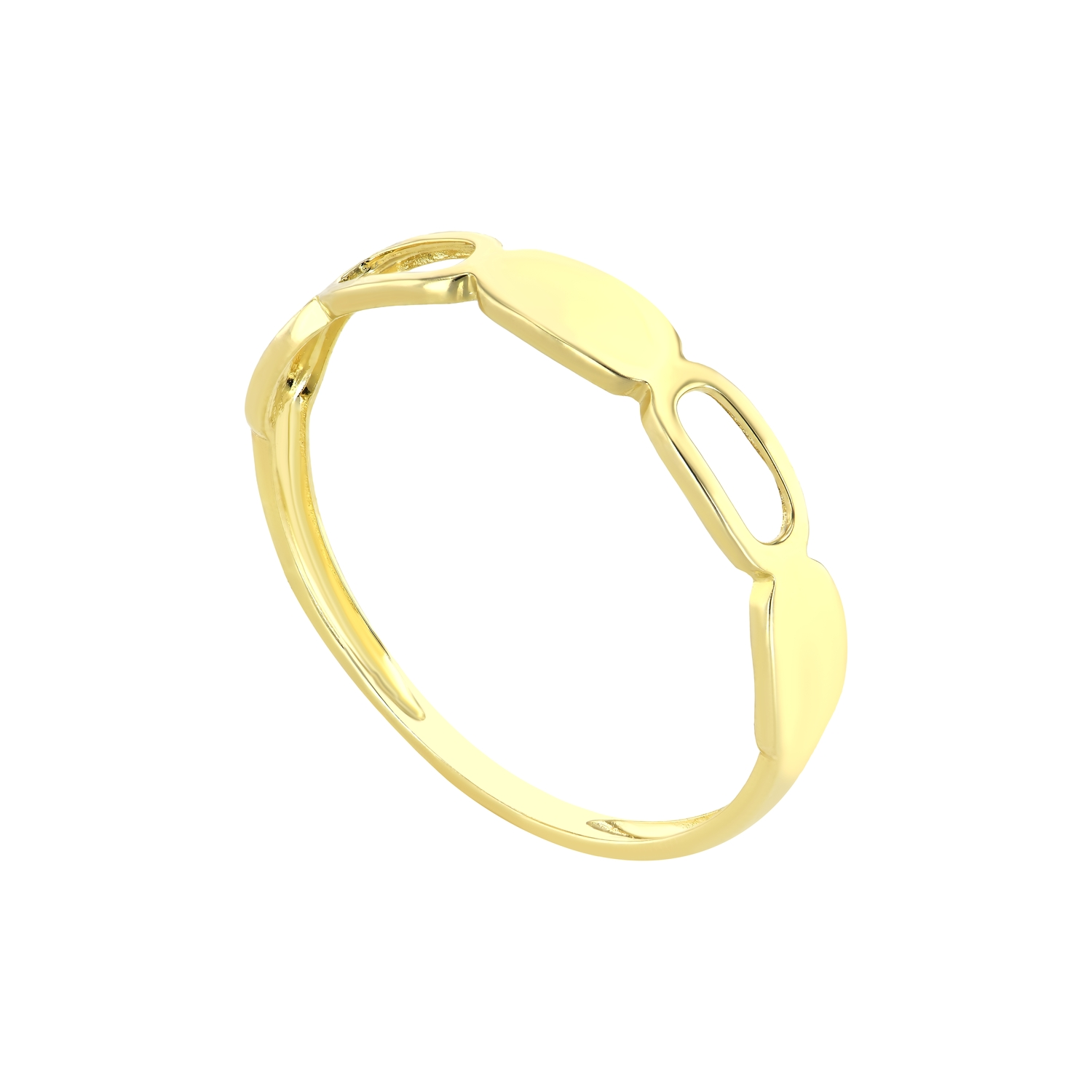 18K Sleek Modernist Gold Ring