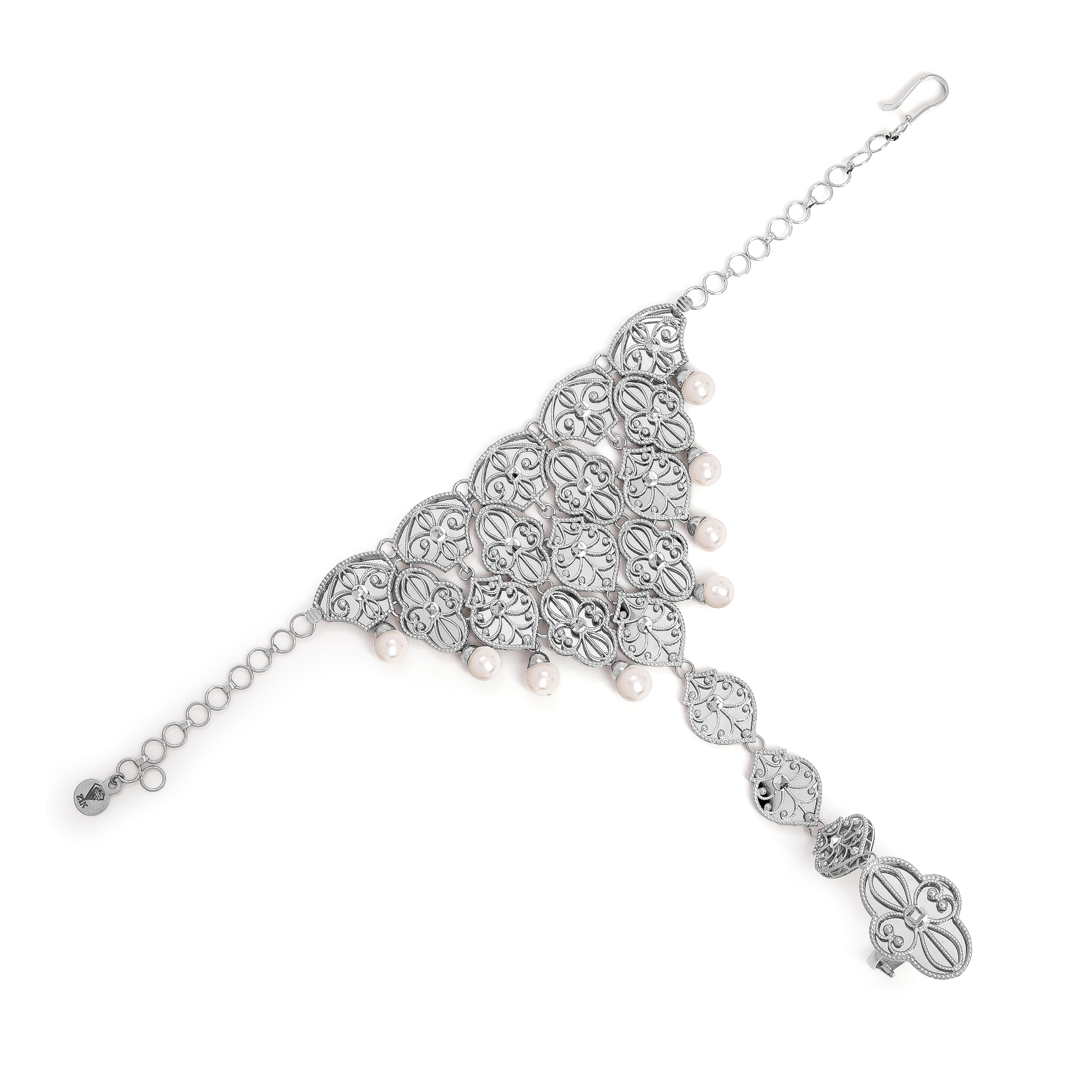 21K Traditional Gold Hand Chain from Hind Collection