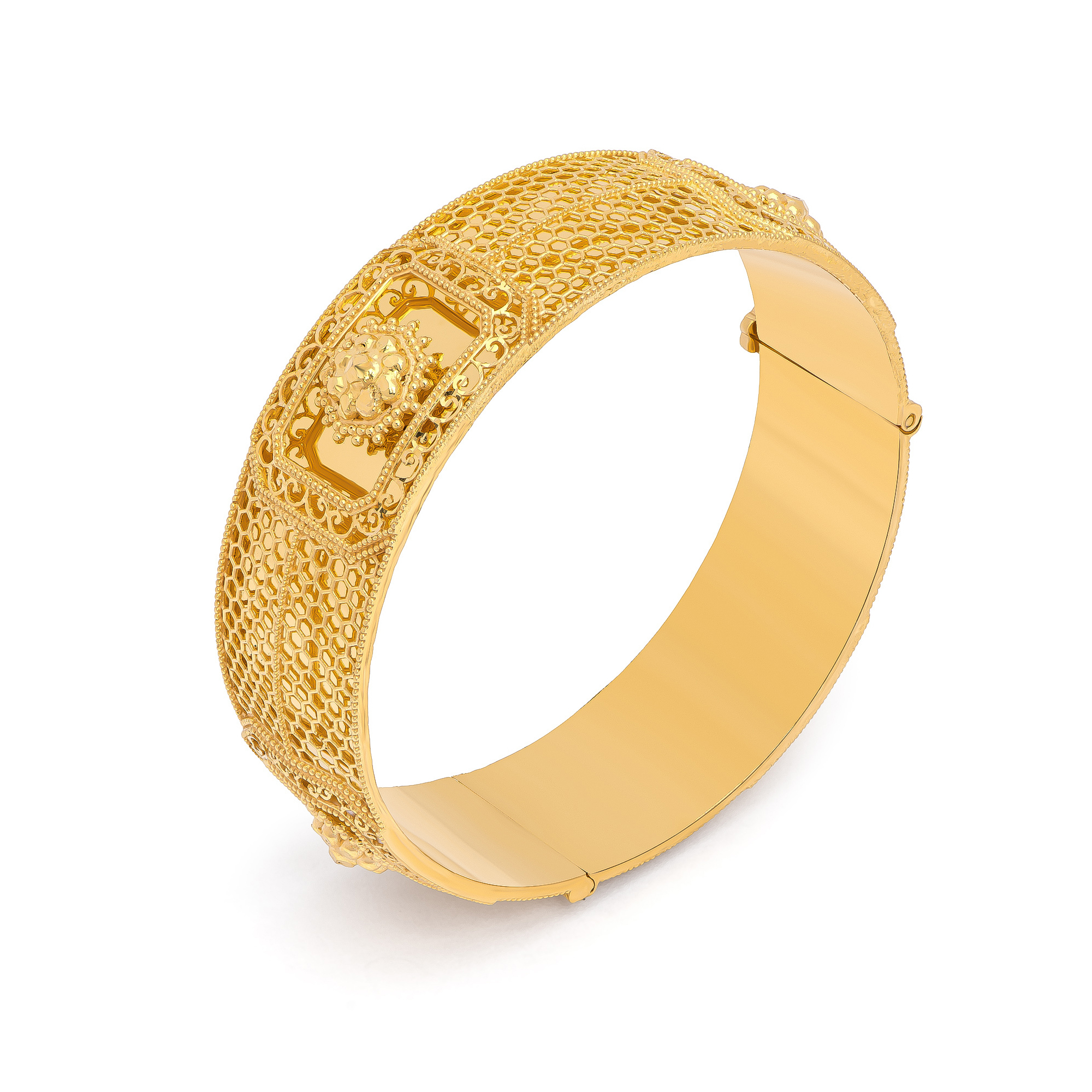 21K Nawarah Traditional Gold Bracelet