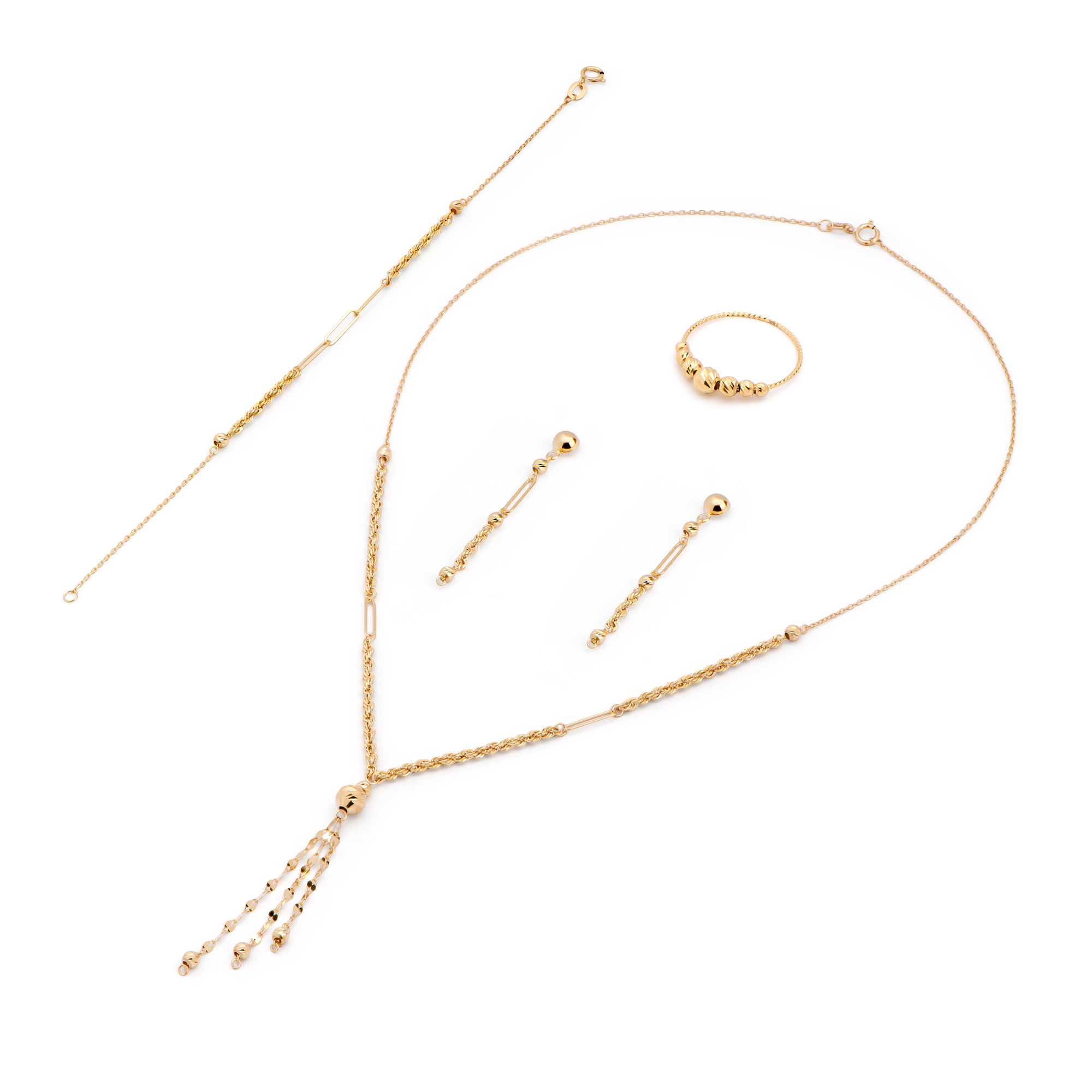 طقم إيزادوري من الذهب عيار 18 قيراط