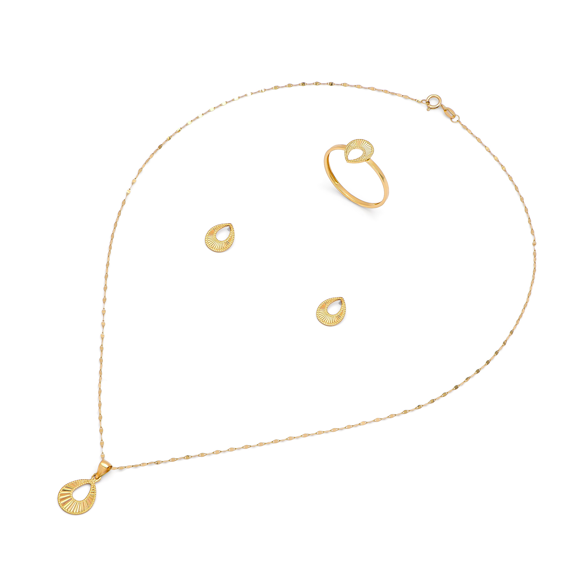 طقم تَيُورا ذهب عيار 18