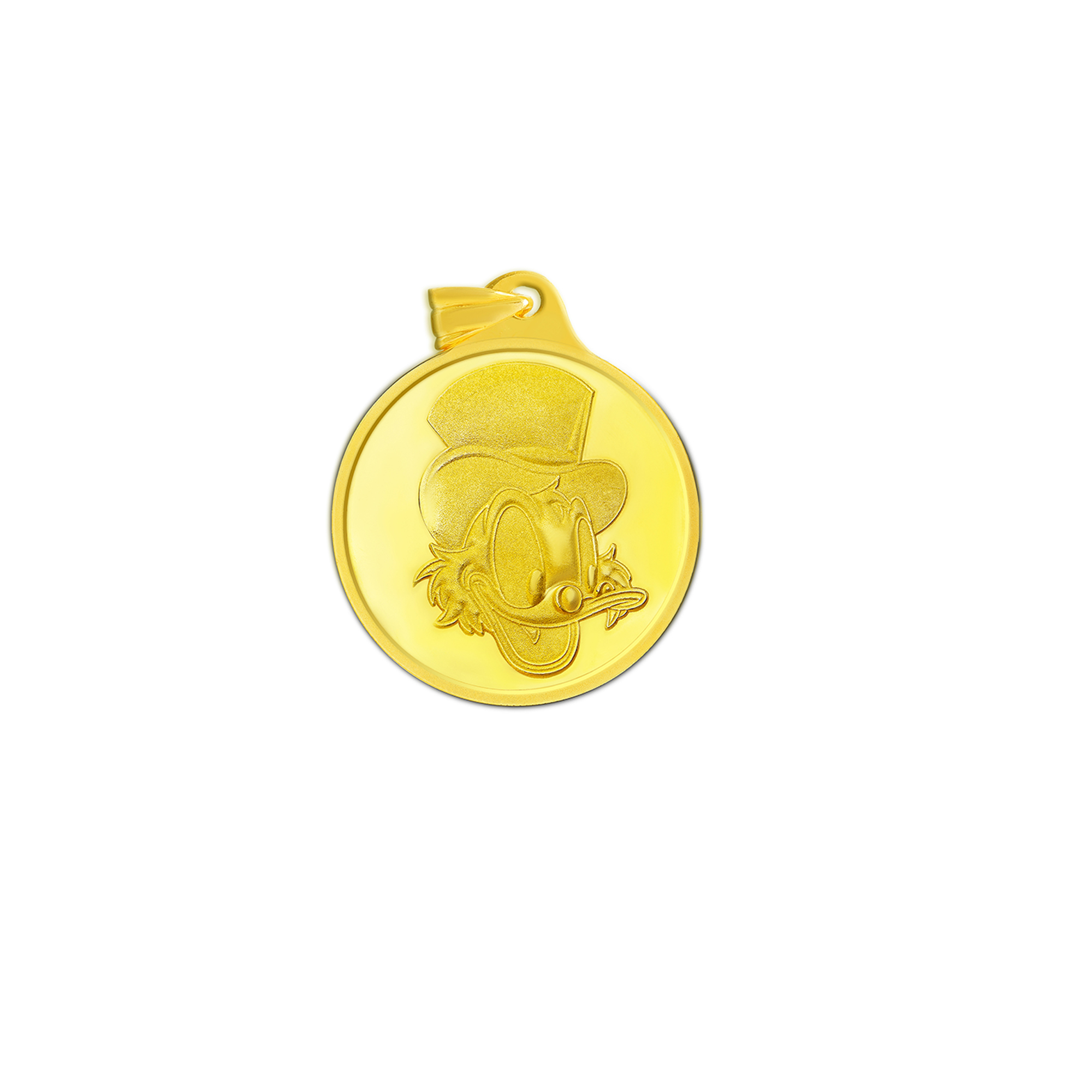 24K BTC Uncle Scrooge Gold Coin Pendant