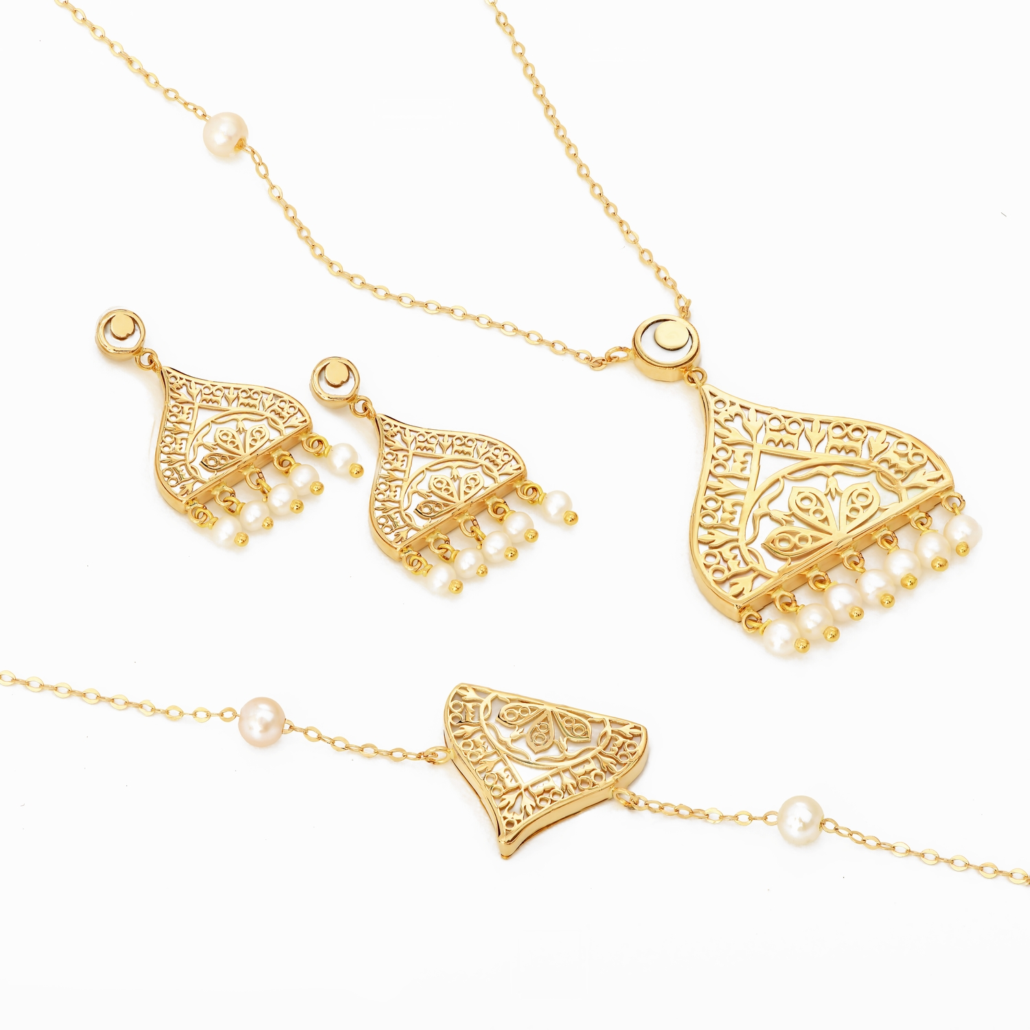Sadaf Dome 18K Traditional Gold Set