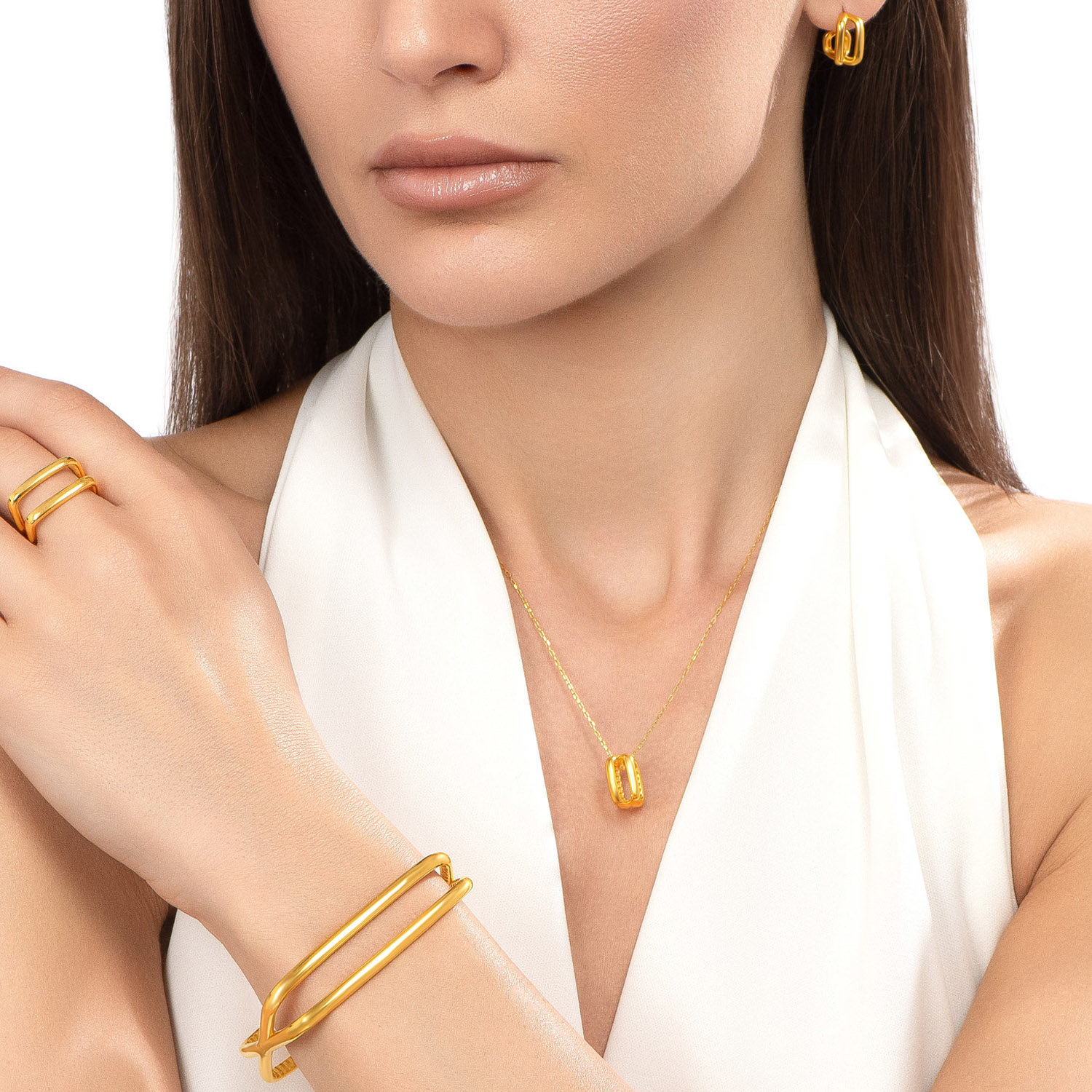 21K Boxy Gold Set