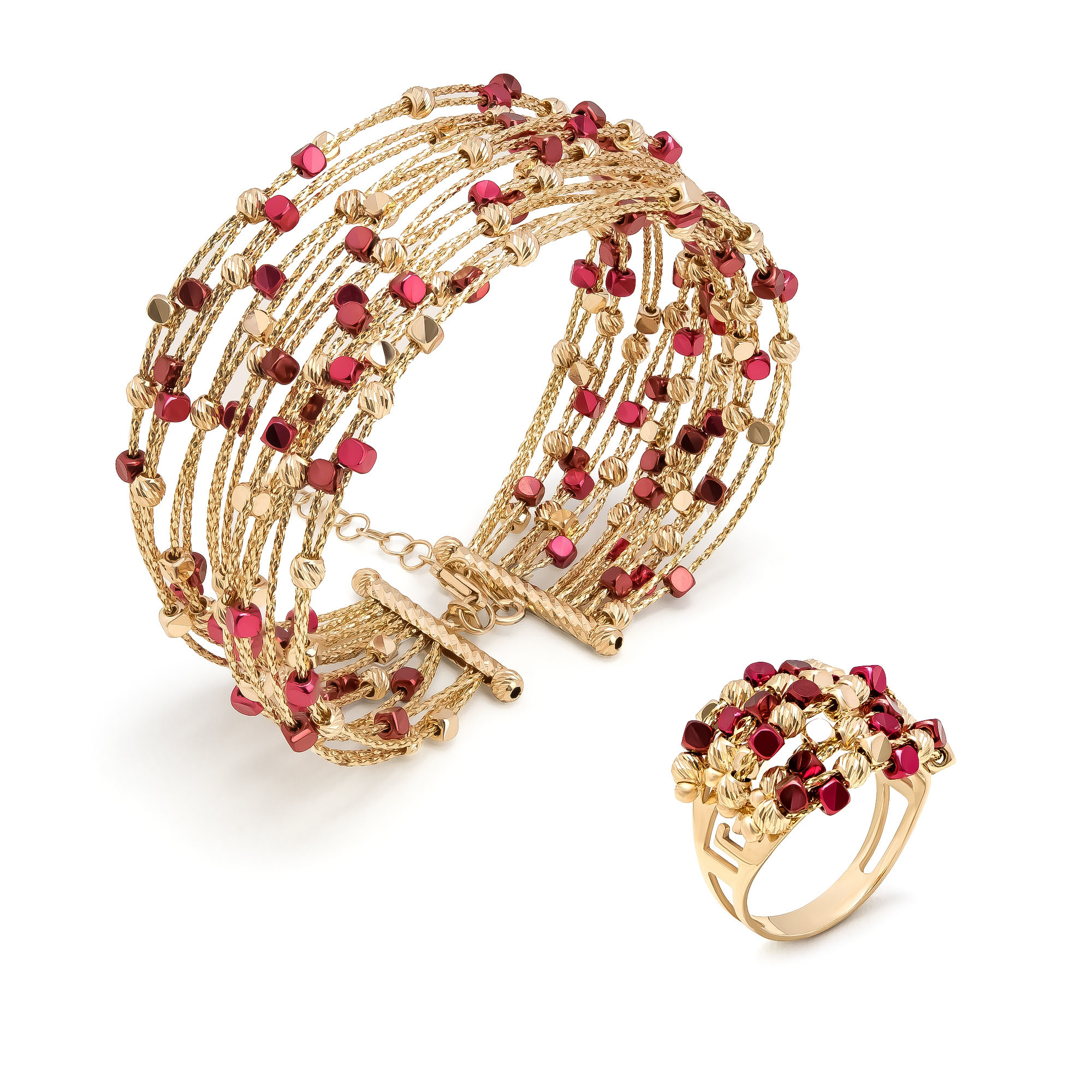 18K Dananir Gold Bracelet & Ring Set