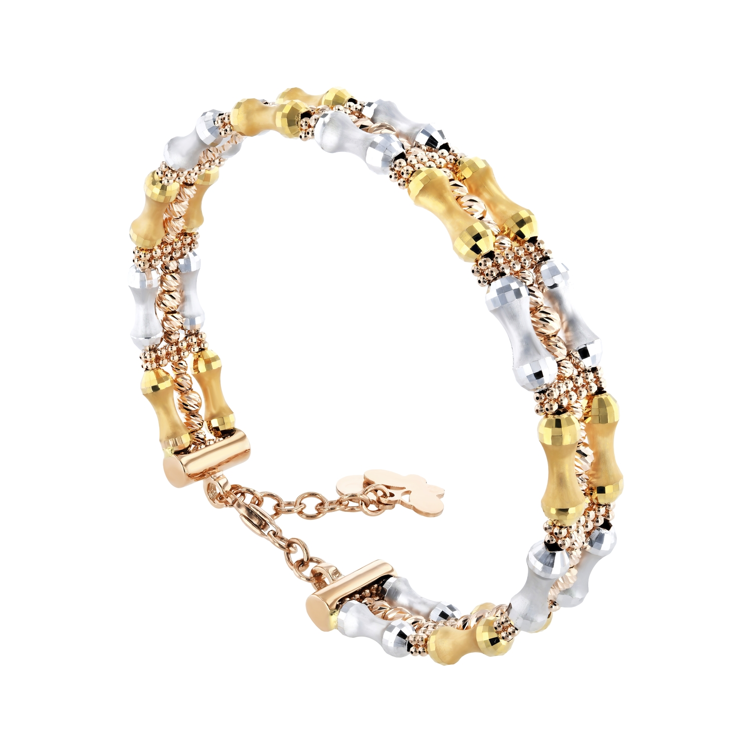 21K Gold Multi-Layered Bracelet