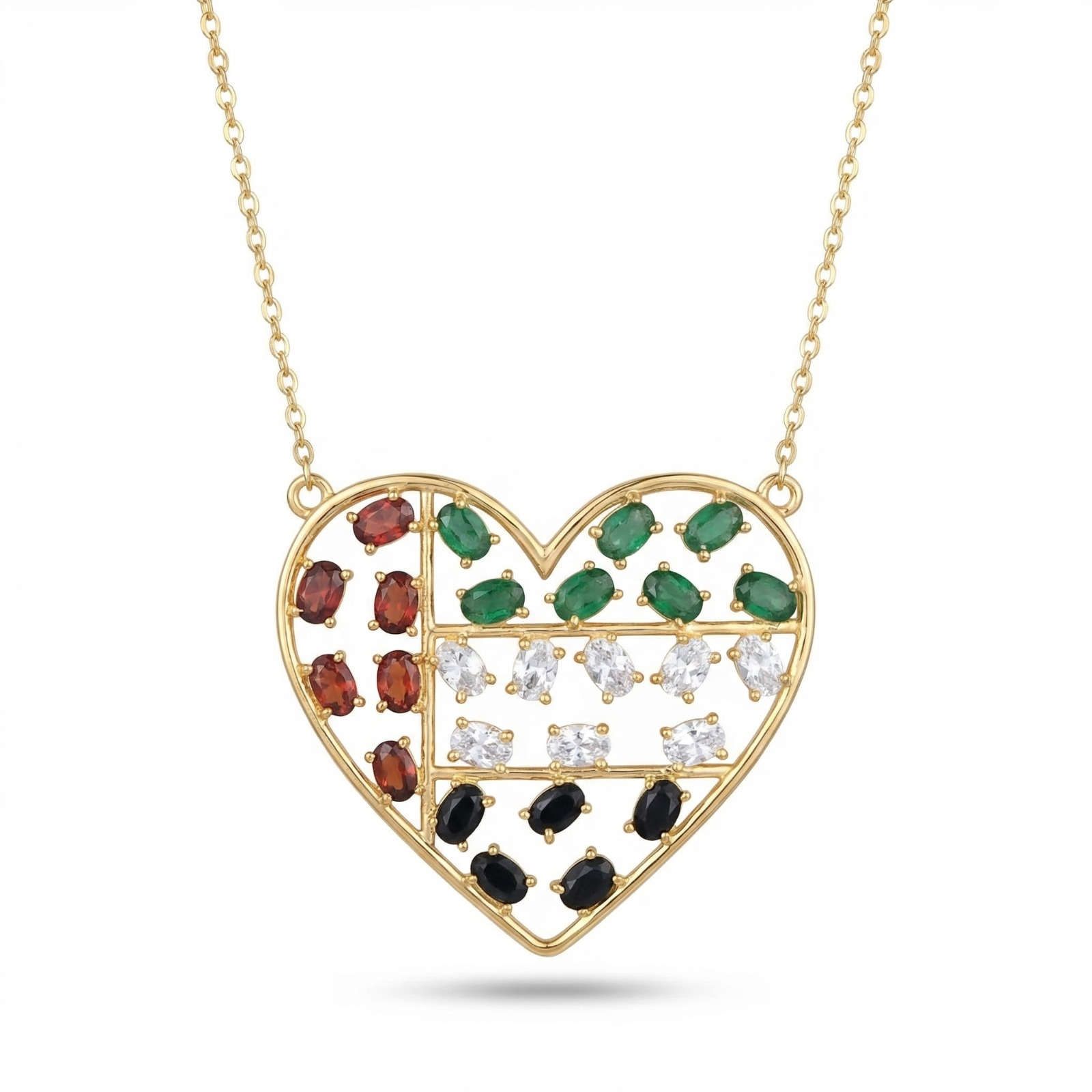 18K Emirates Glow Heart Necklace