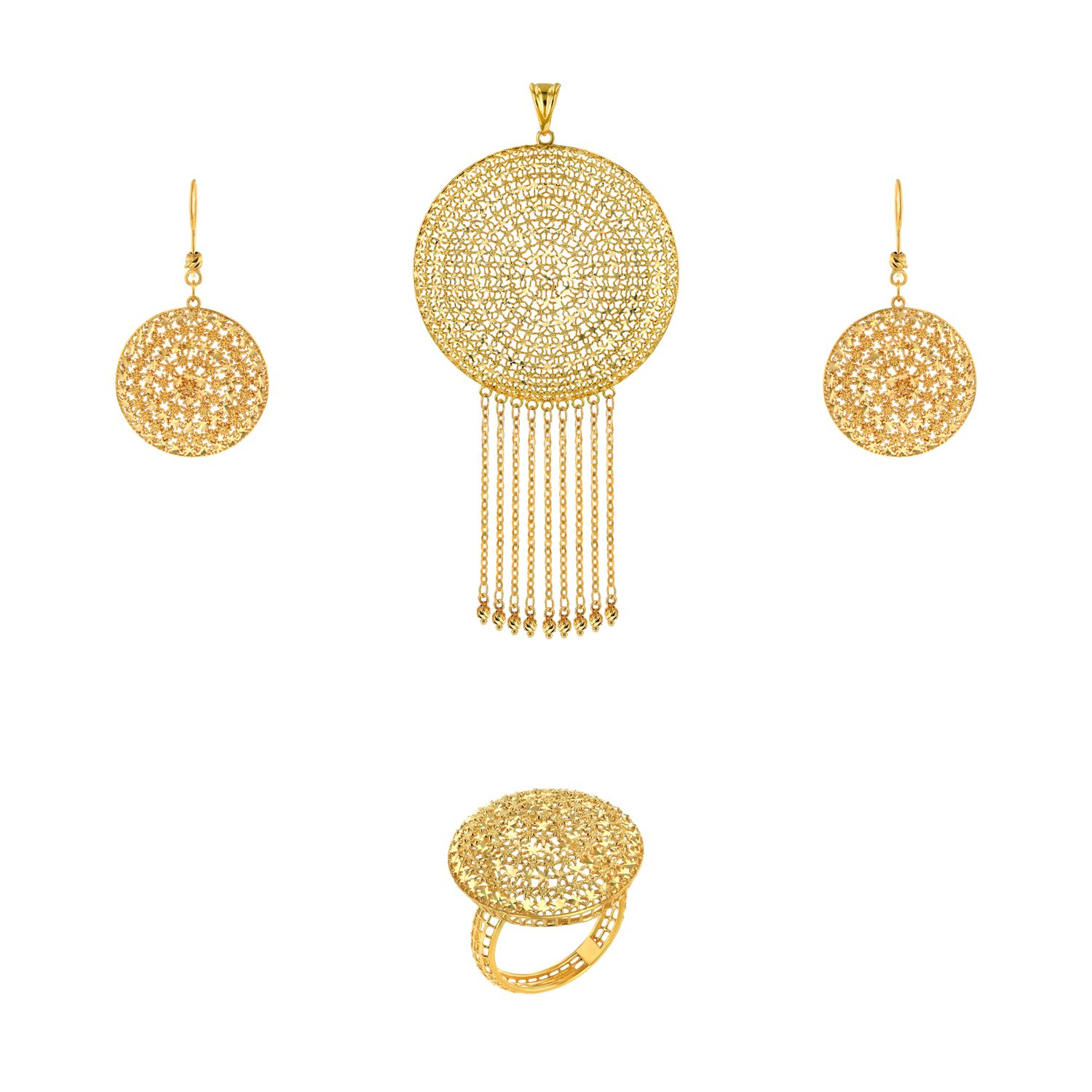 21K Gold Pendant Set