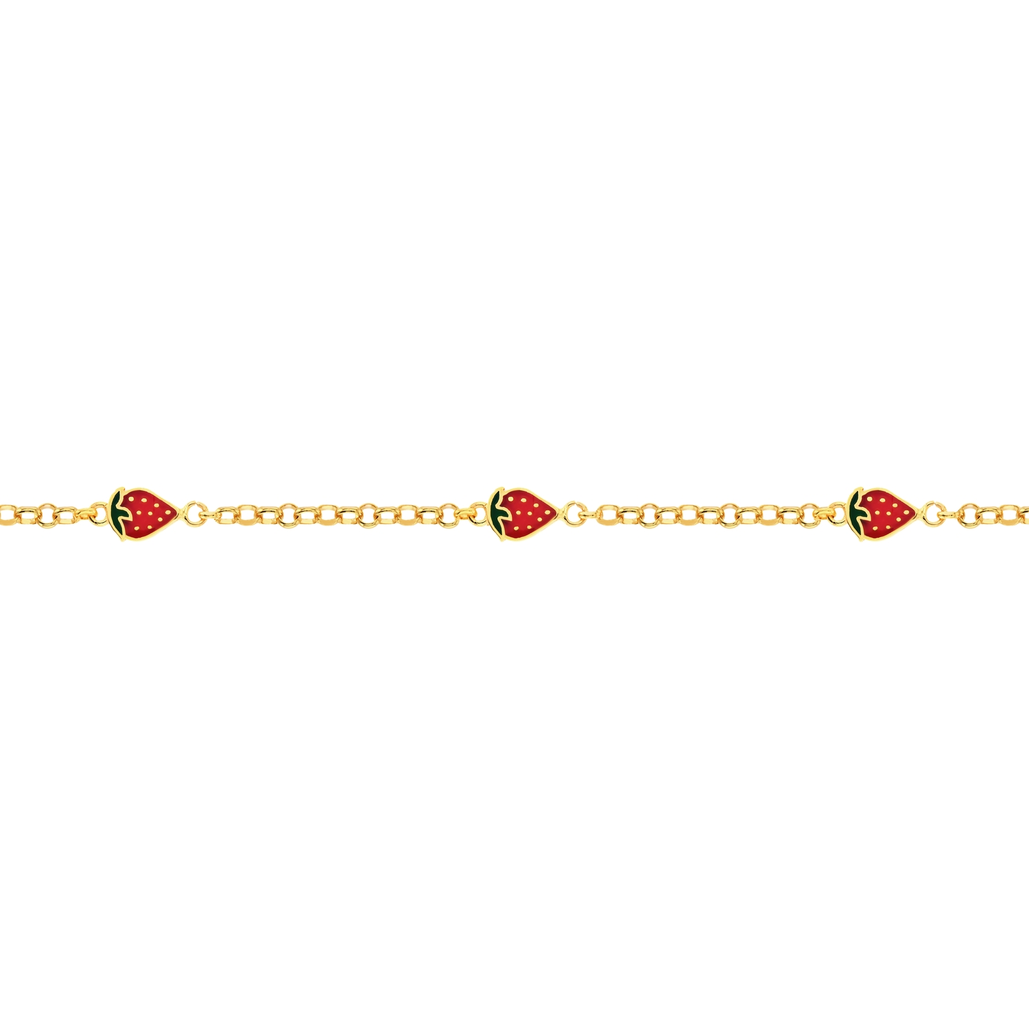 21K Gold Strawberry Kids Bracelet