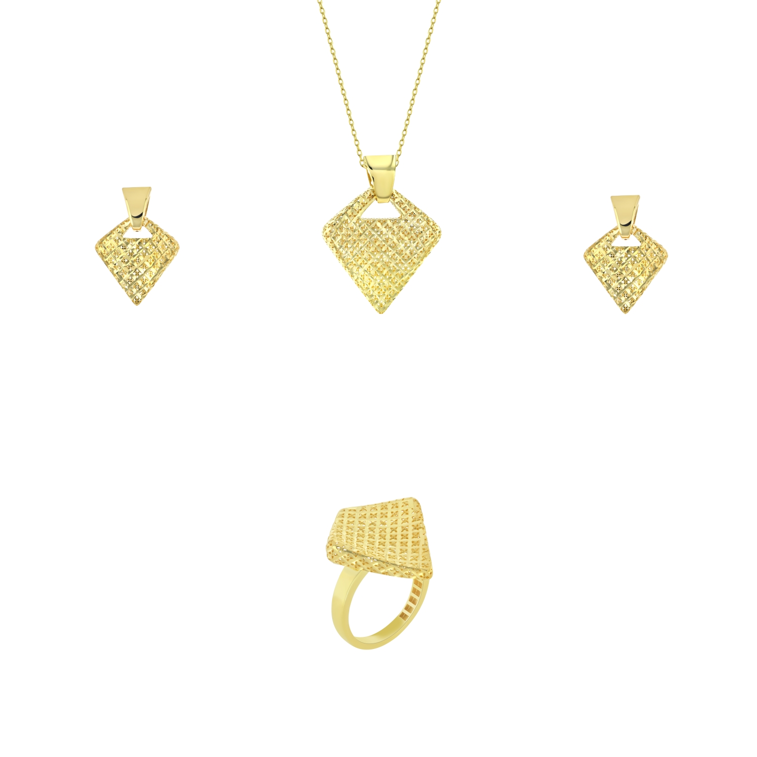 21K Gold Pendant Set
