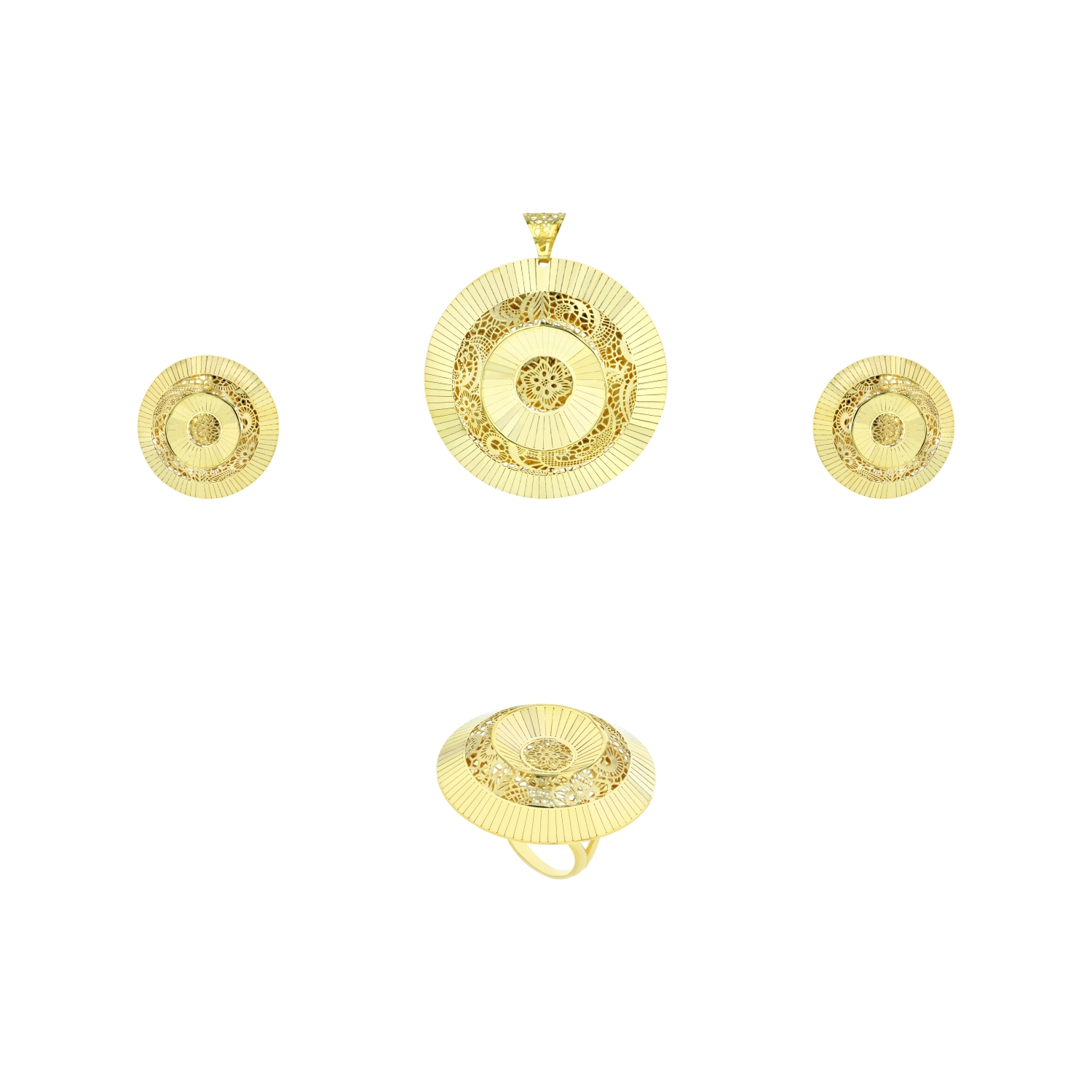 21K Gold Pendant Set