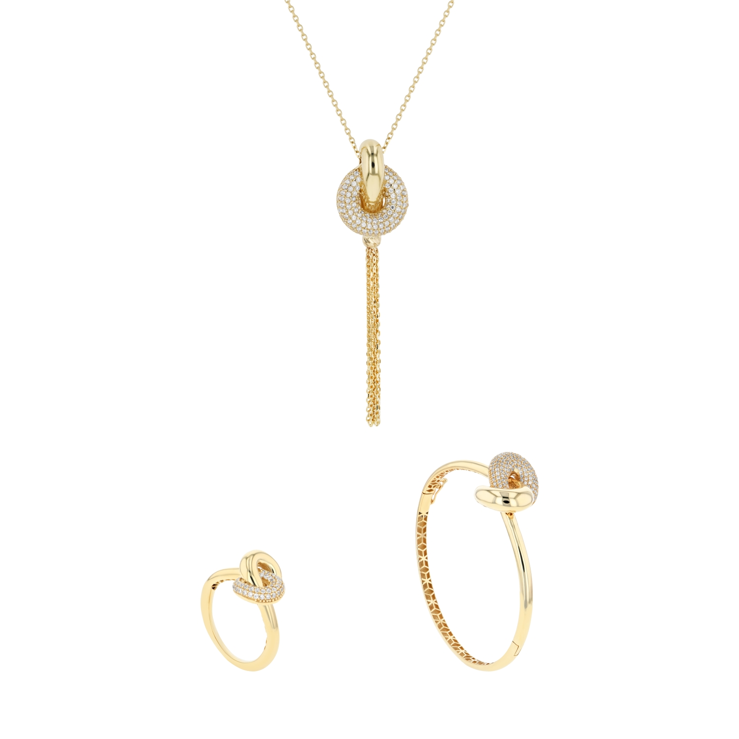 18K Gold Pendant Set