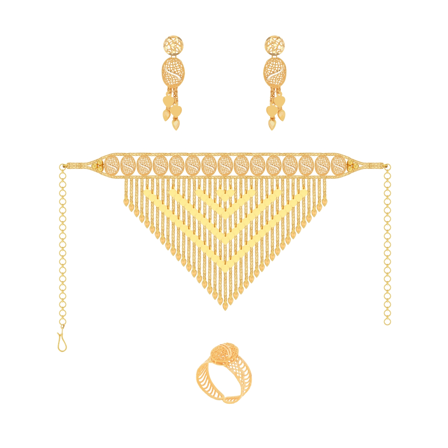 21K Gold Choker Set