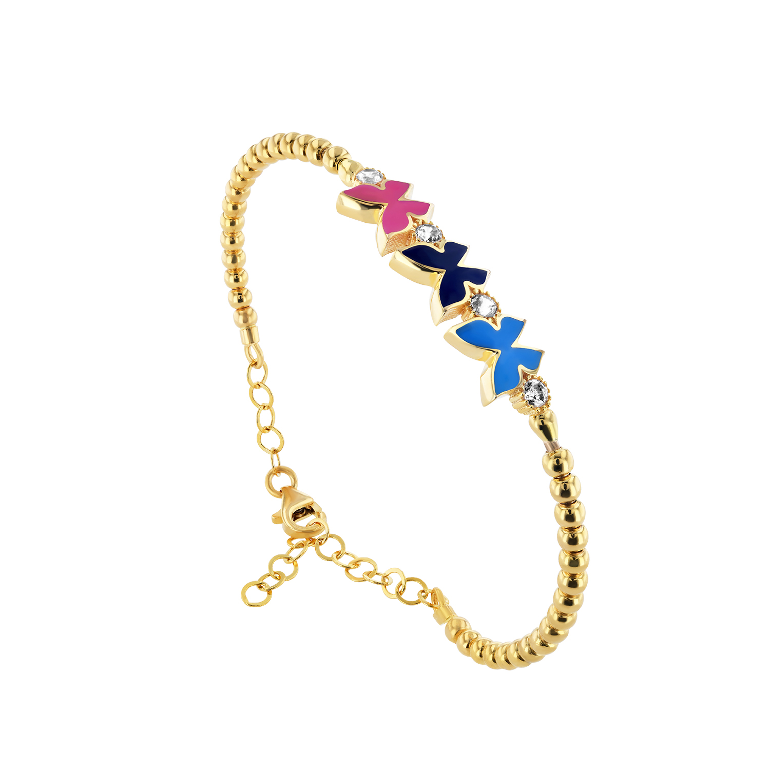 21K Gold Butterfly Kids Bracelet