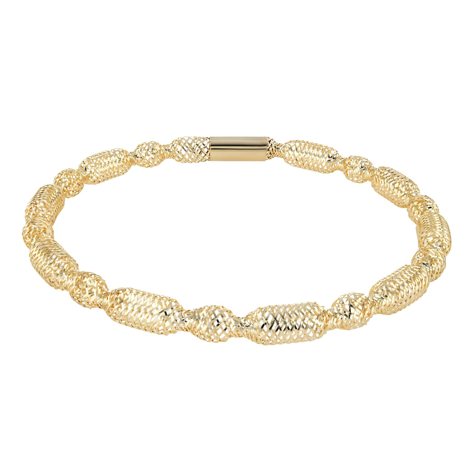 Flexibly Cushy 18K Gold Bracelet