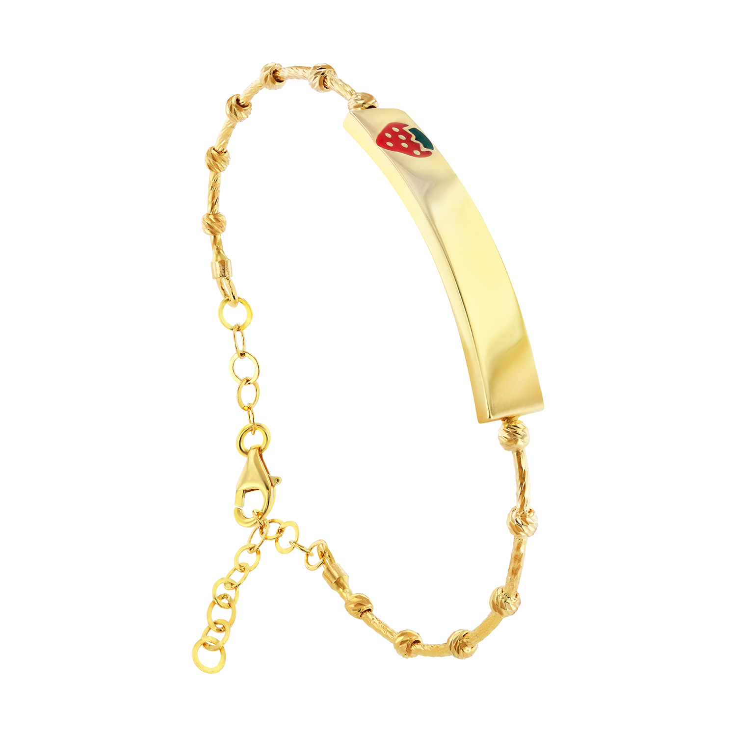 21K Gold Strawberry Kids Bracelet