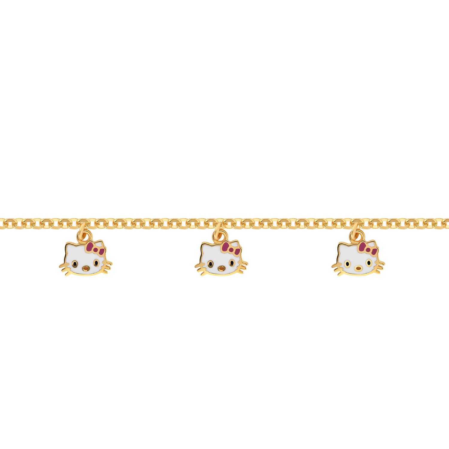 21K Gold Kitten Kids Bracelet