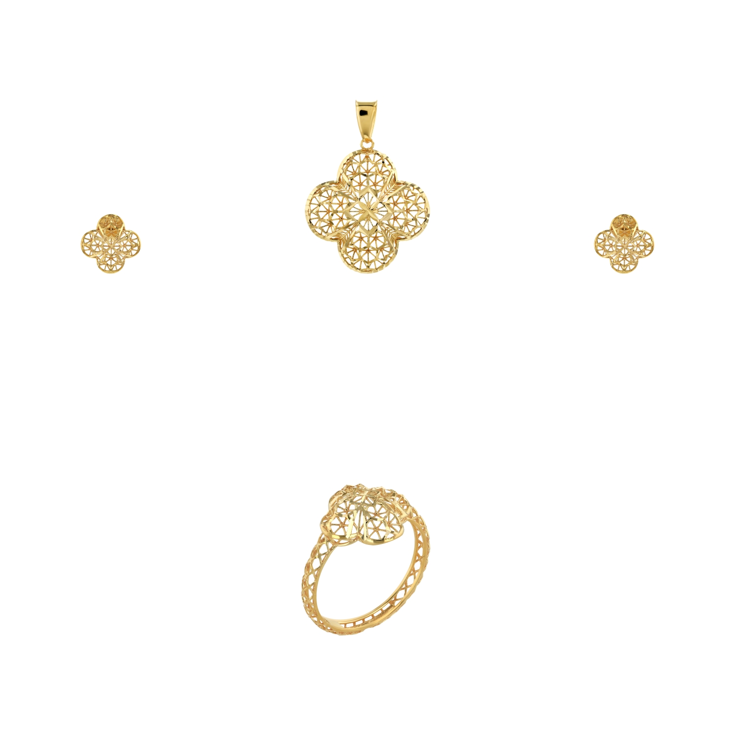 21K Gold Pendant Set