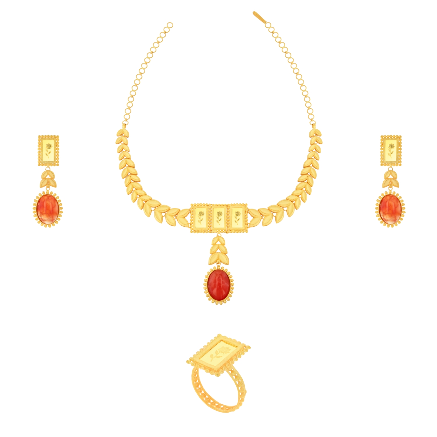 21K Traditional Gold Set With 24K Gold Bars