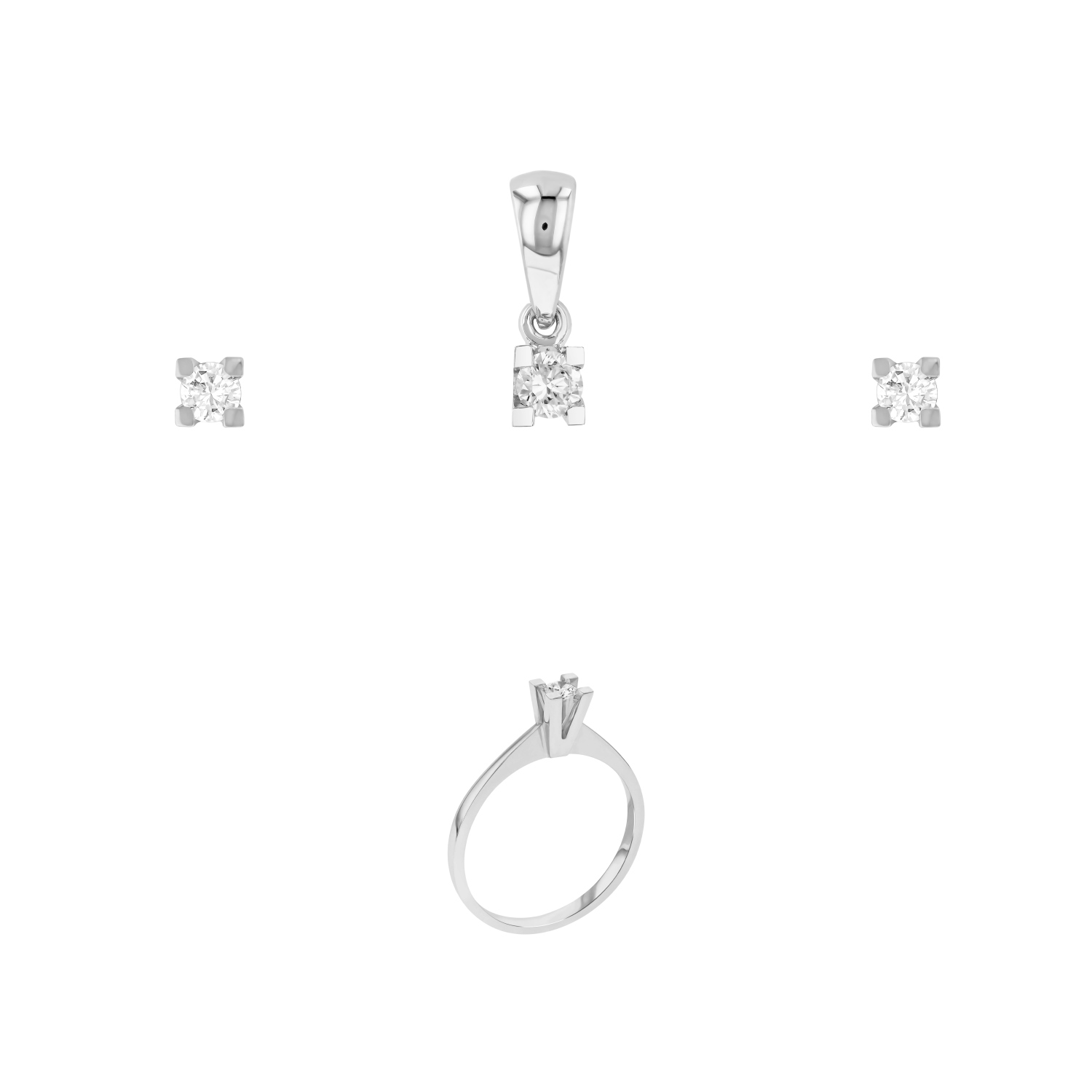 0.31CT Diamond Pendant Set