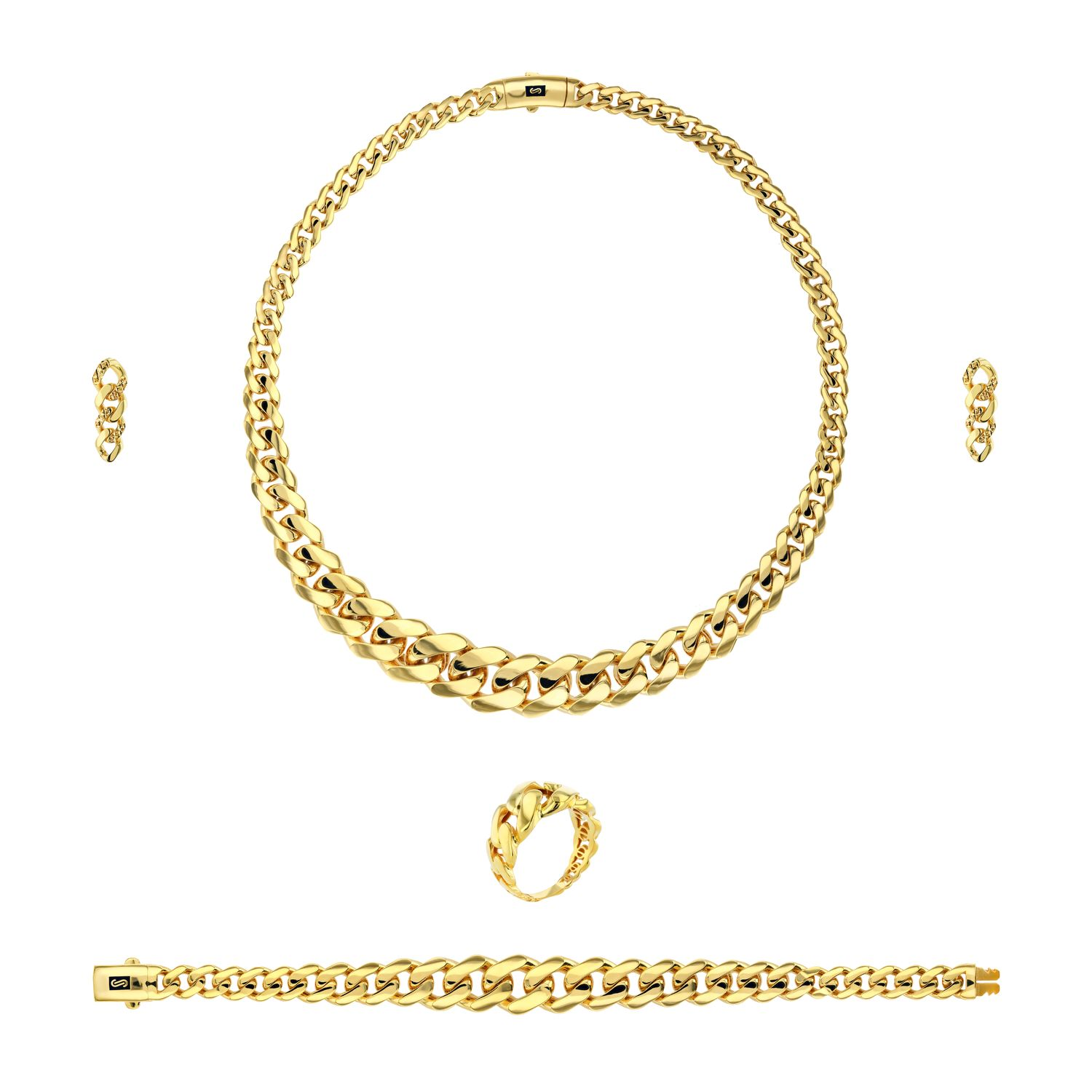 21K Classic Monaco Chain Gold Set