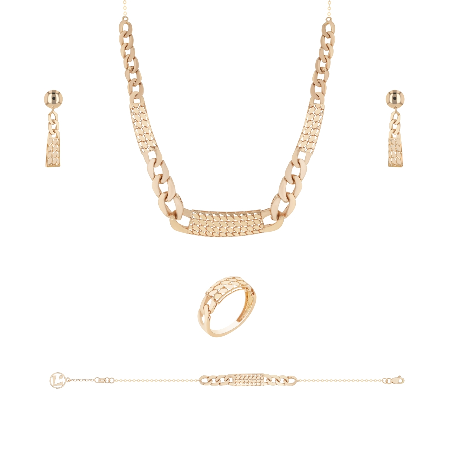 طقم ذهب عيار 21