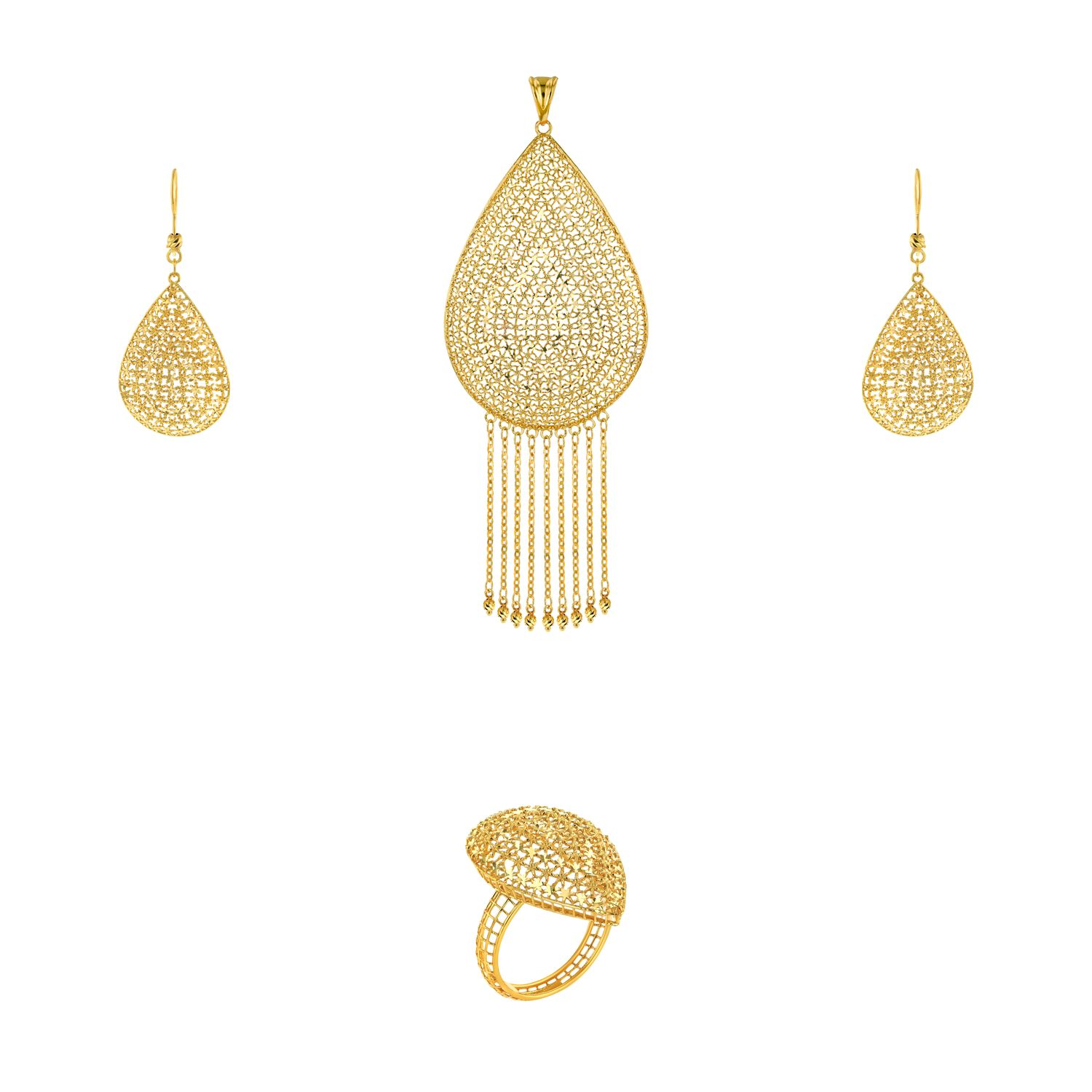 21K Gold Pendant Set