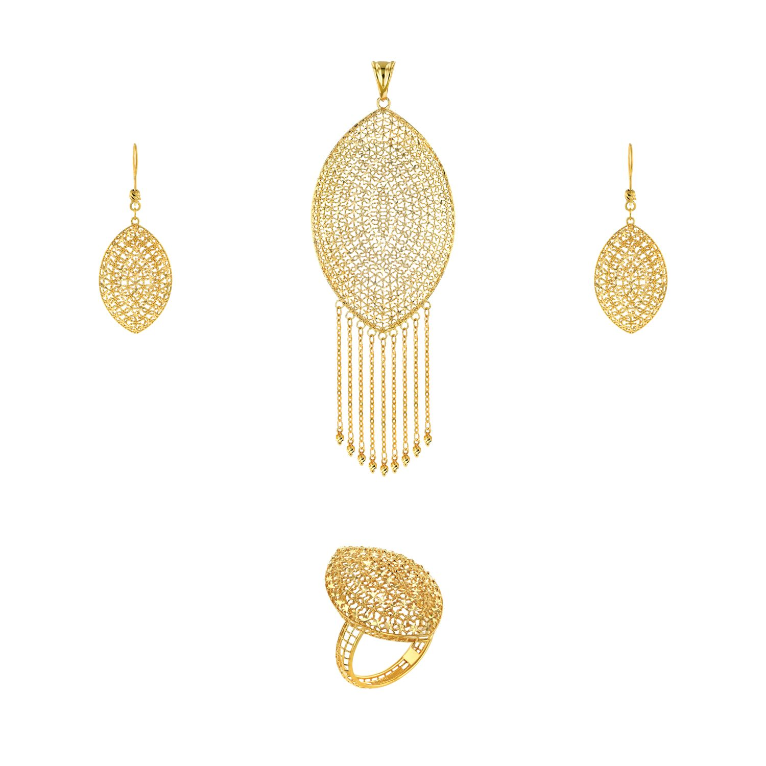 21K Gold Pendant Set