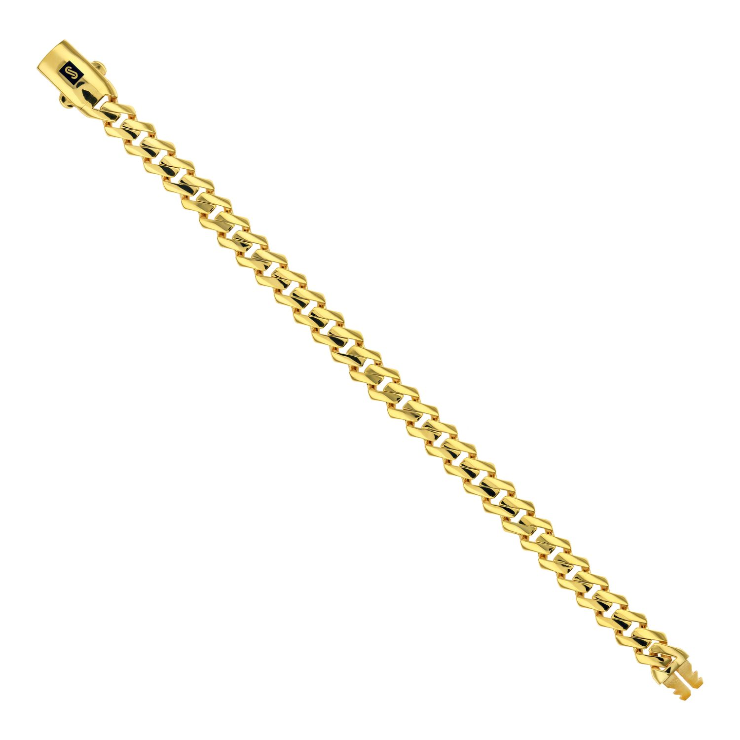 21K Edge Monaco Chain Gold Bracelet