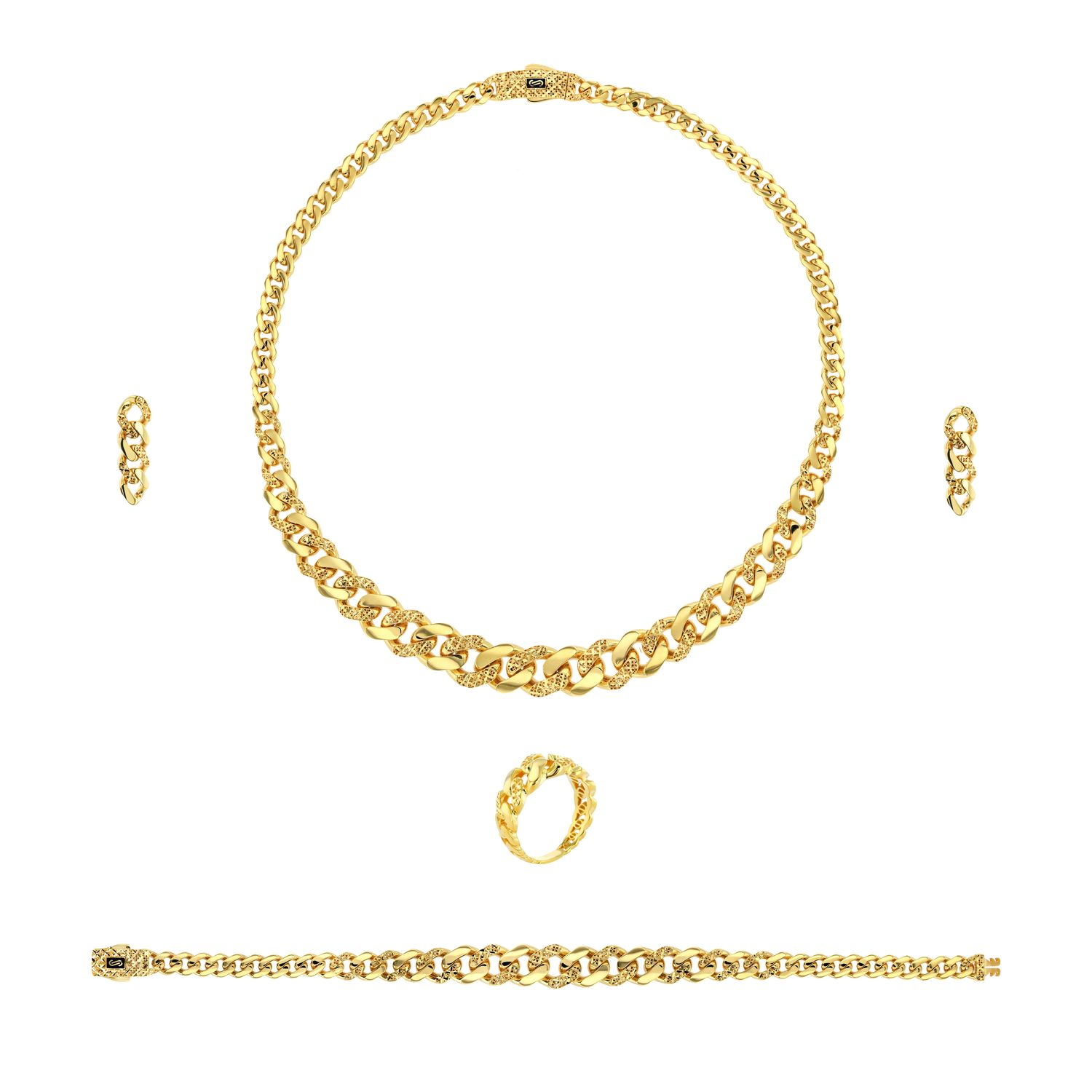 21K Classic, Alternative Flex, Monaco Chain Gold Set