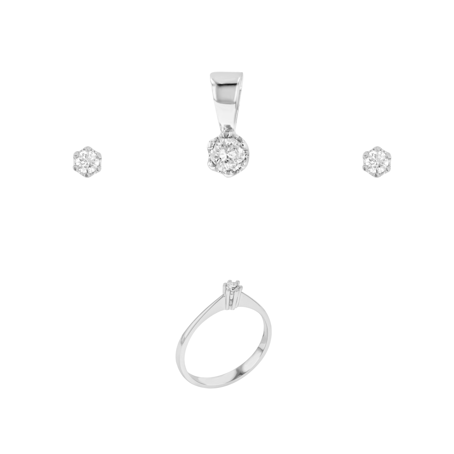 0.36CT Diamond Pendant Set