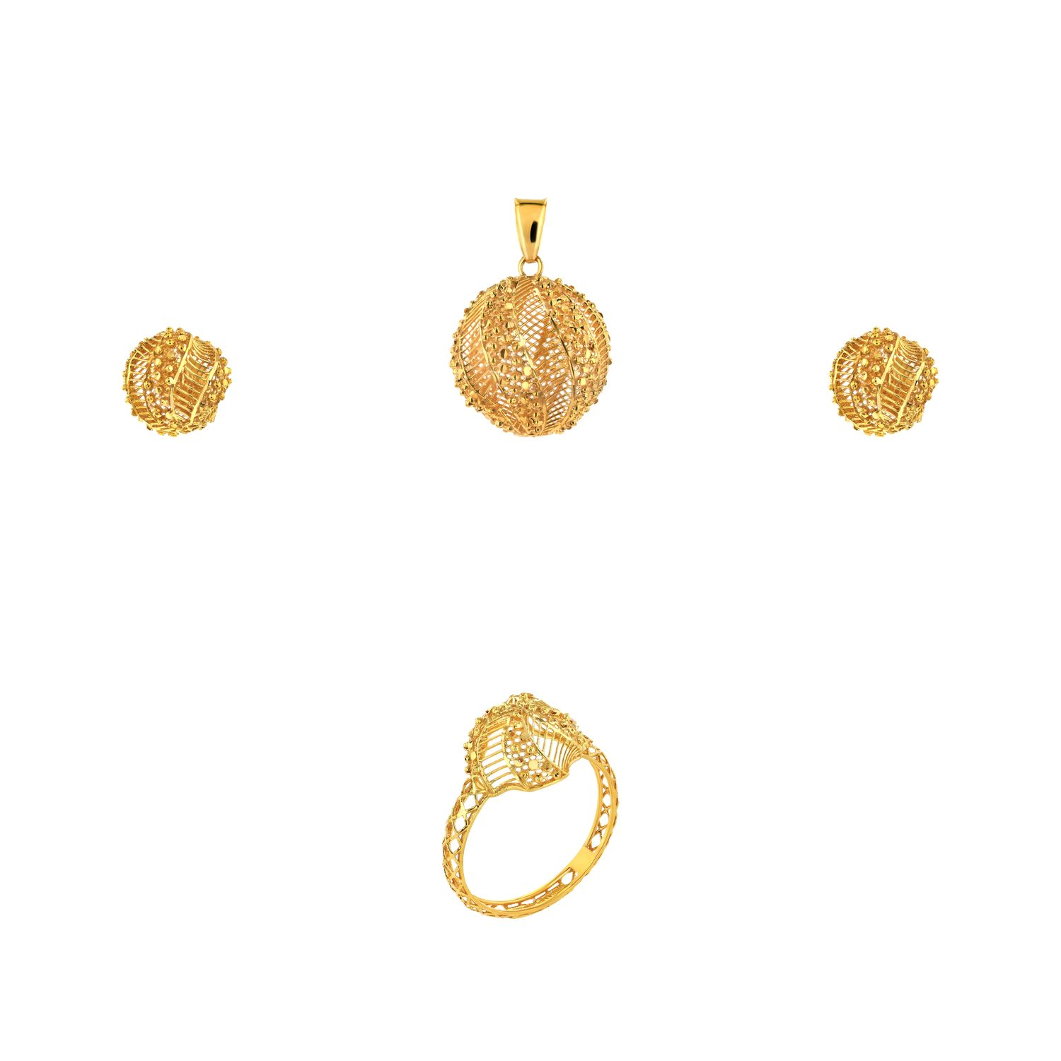 21K Gold Pendant Set