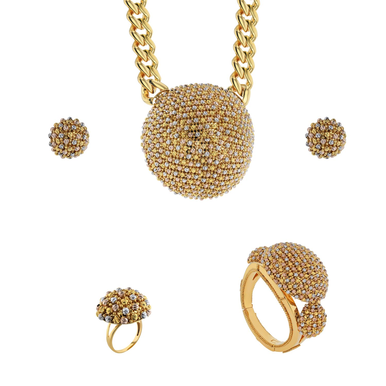 طقم ذهب عيار 21