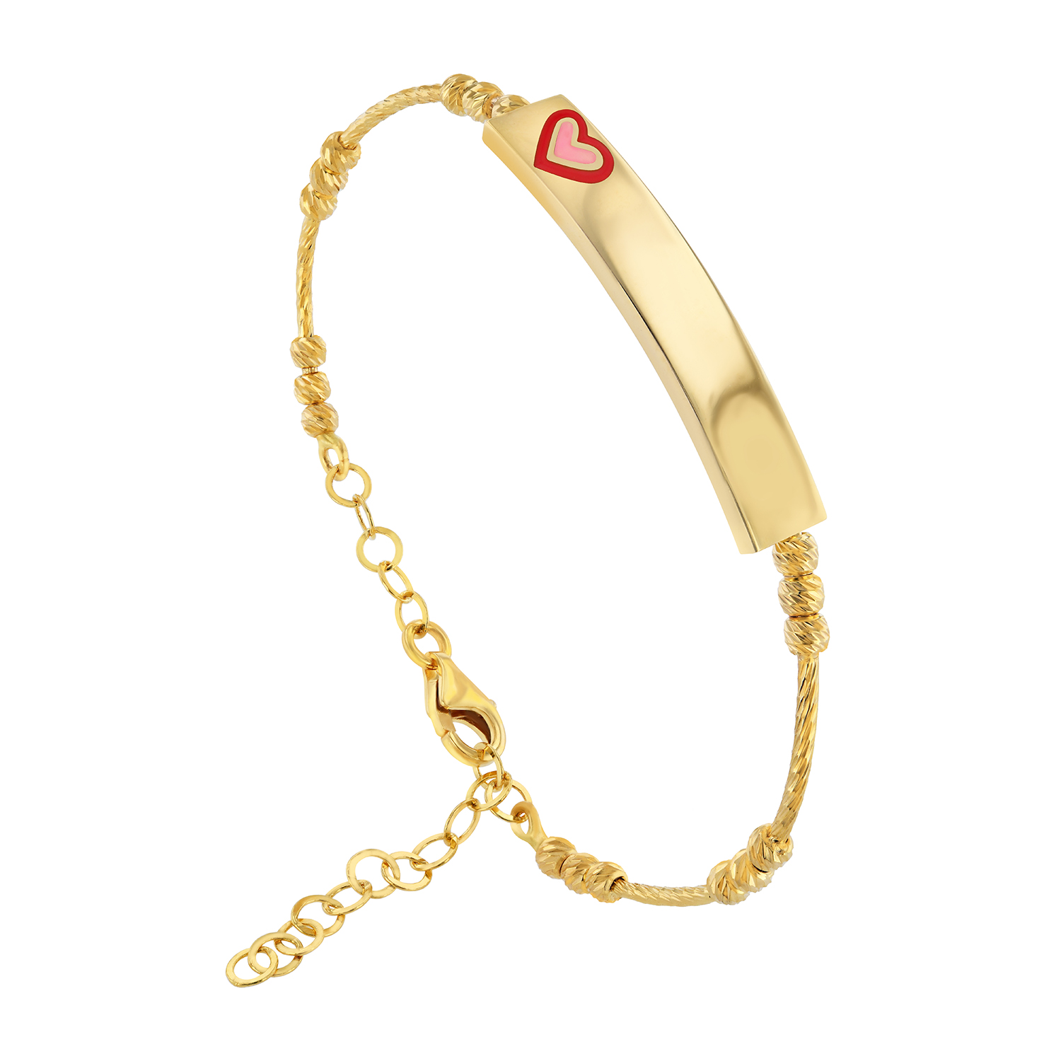 21K Gold Heart Kids Bracelet