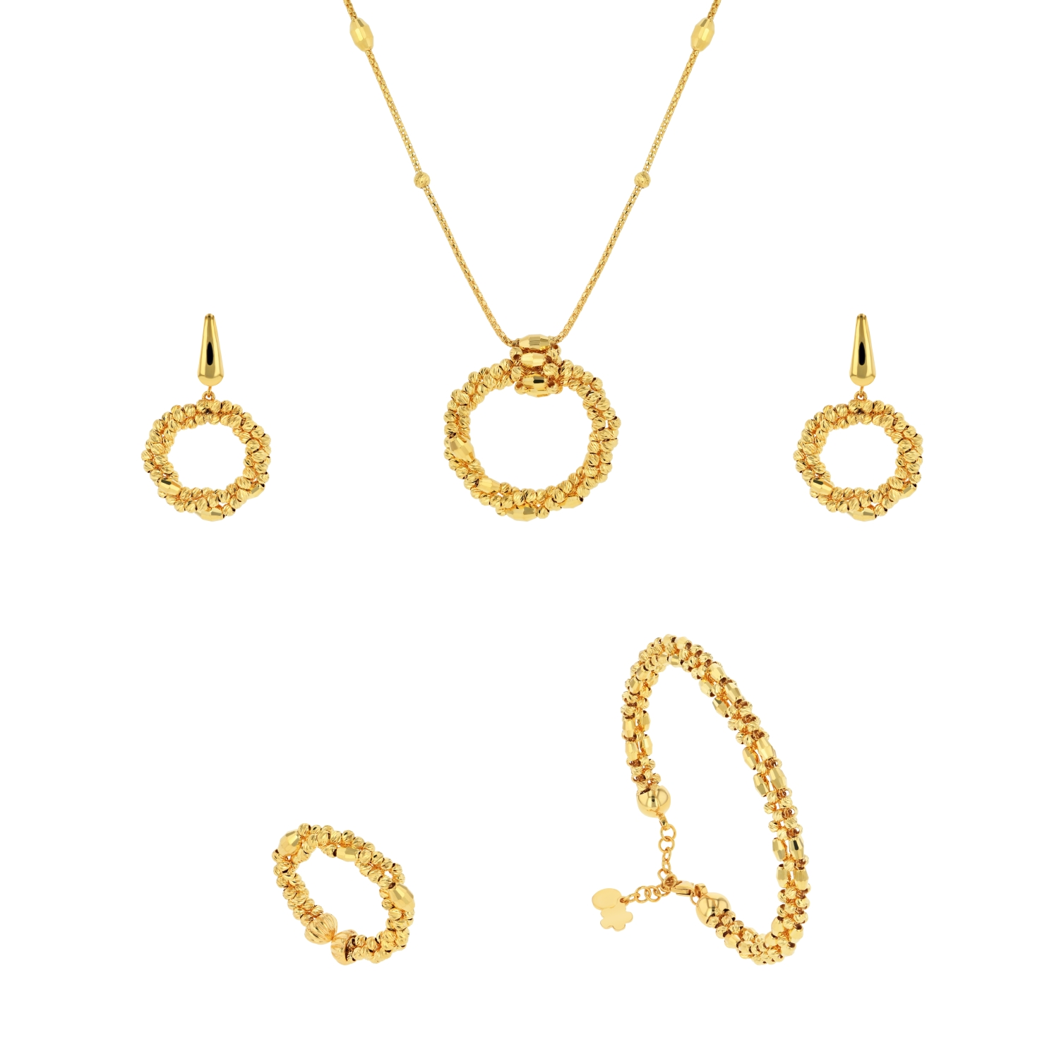 طقم ذهب عيار 21