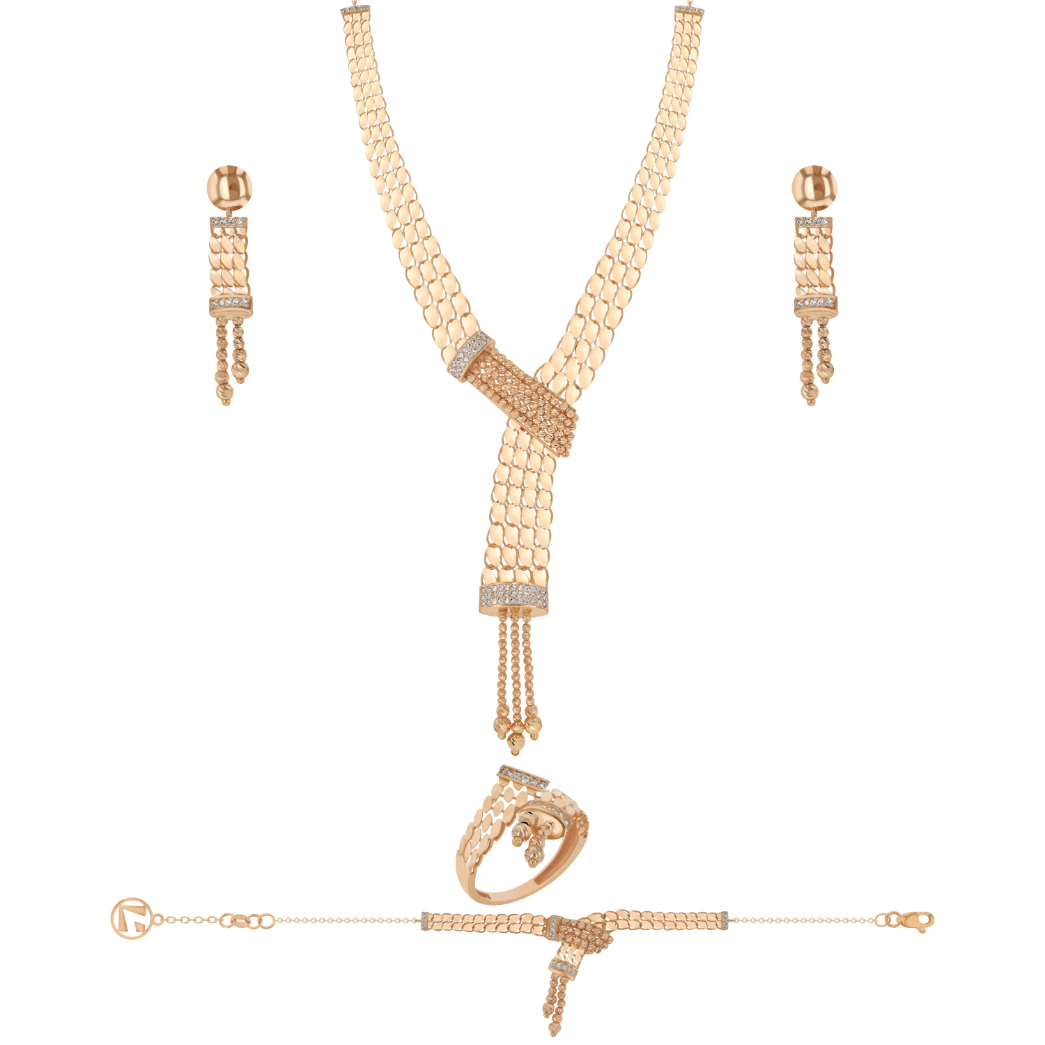 طقم ذهب عيار 21