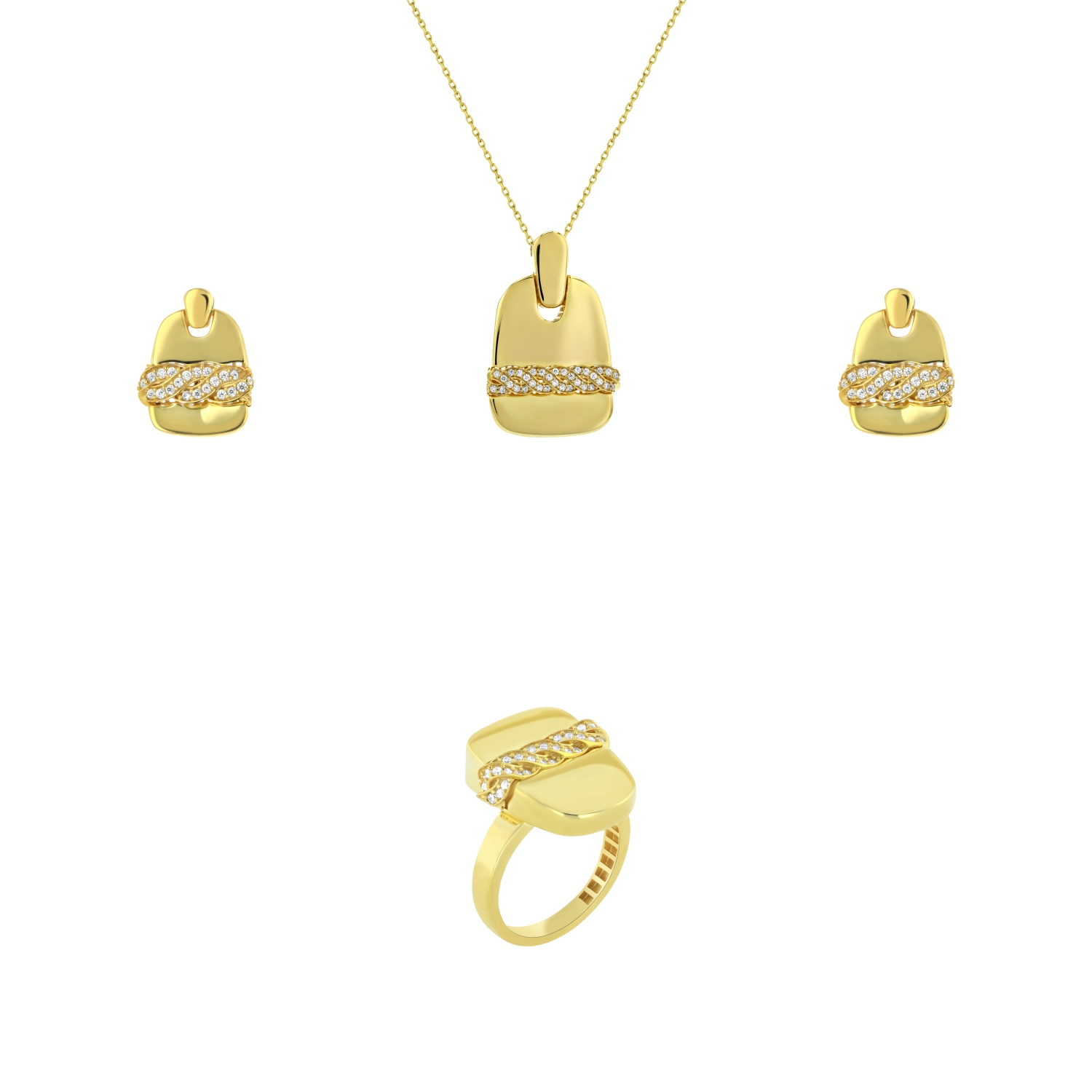 21K Gold Pendant Set