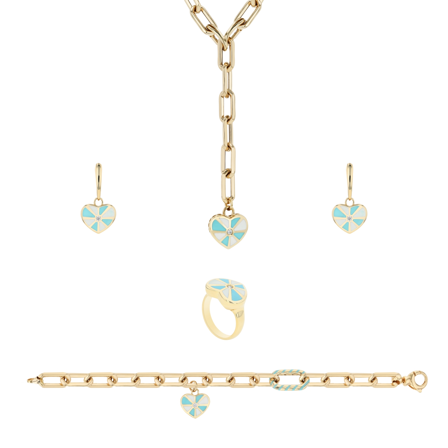 طقم ذهب عيار 18