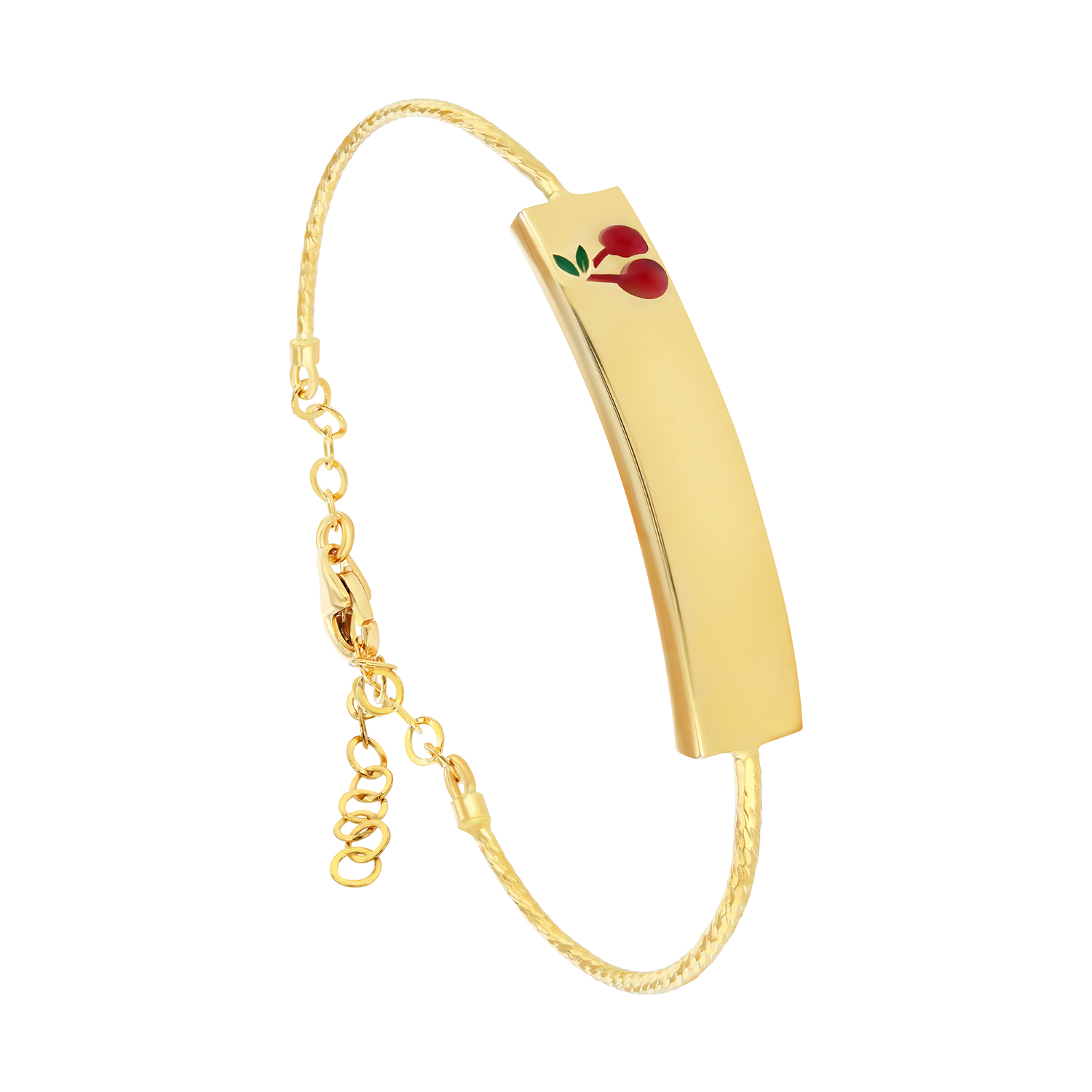 21K Gold Cherry Kids Bracelet