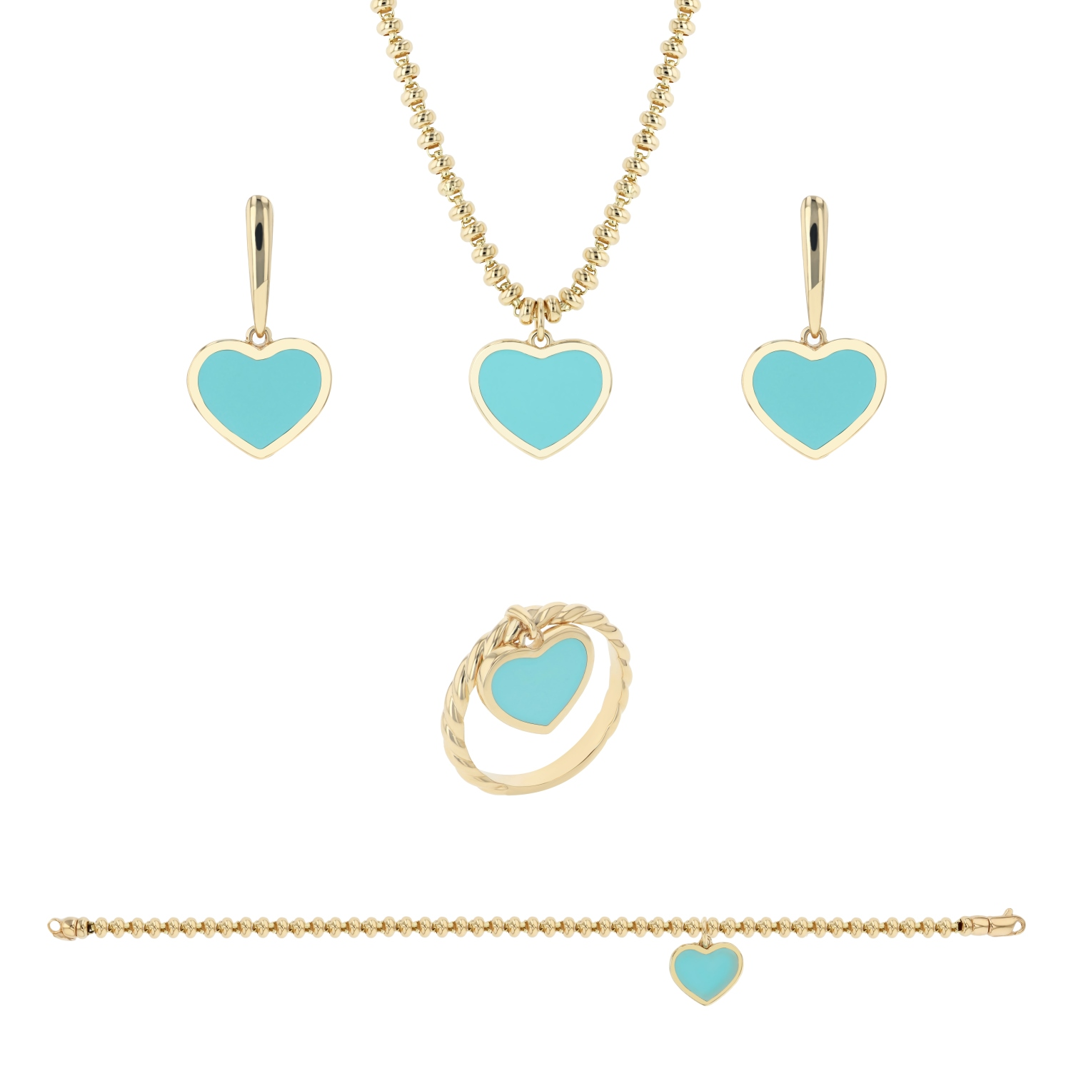 Lowe Heart 18K Gold Set