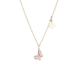 18K Butterfly Gold Necklace