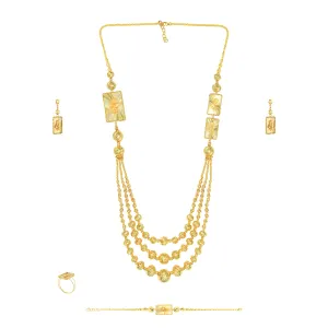 Zahra Gold Array 21K Layered Gold Set