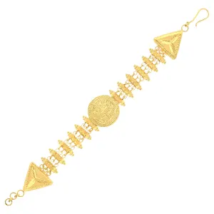 21K Medallion Traditional Gold Bracelet