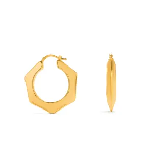 18K Elegant Twist Gold Earrings